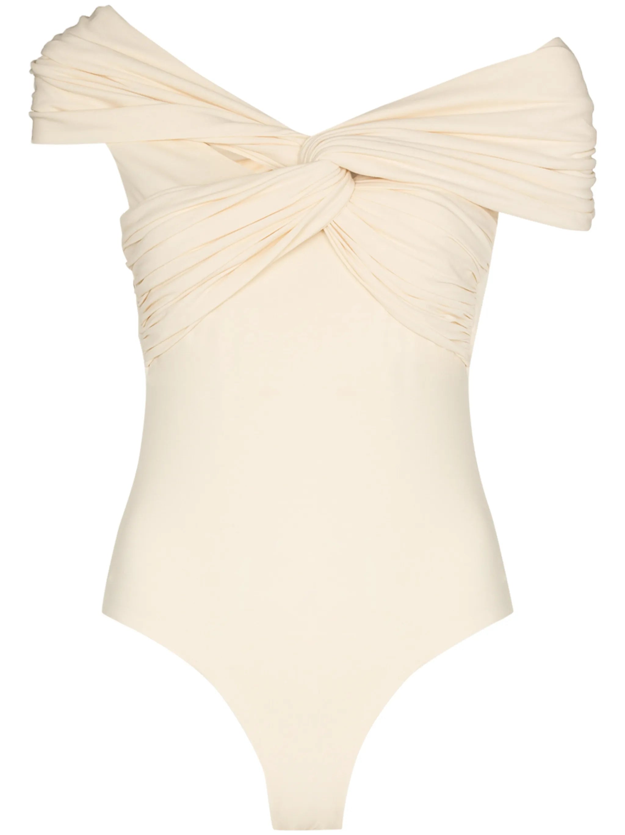 Cerise off-shoulder bodysuit