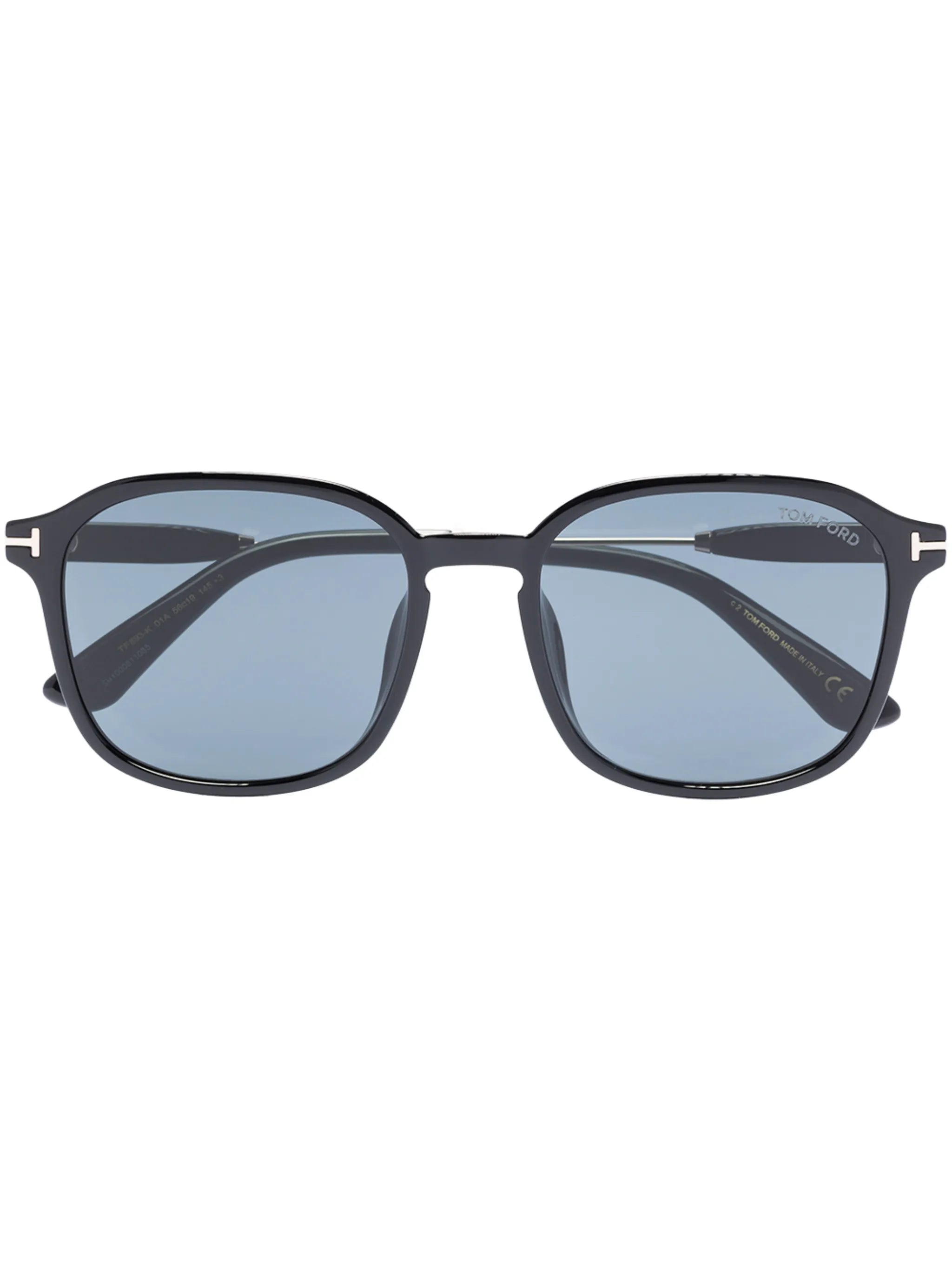 square-frame logo sunglasses