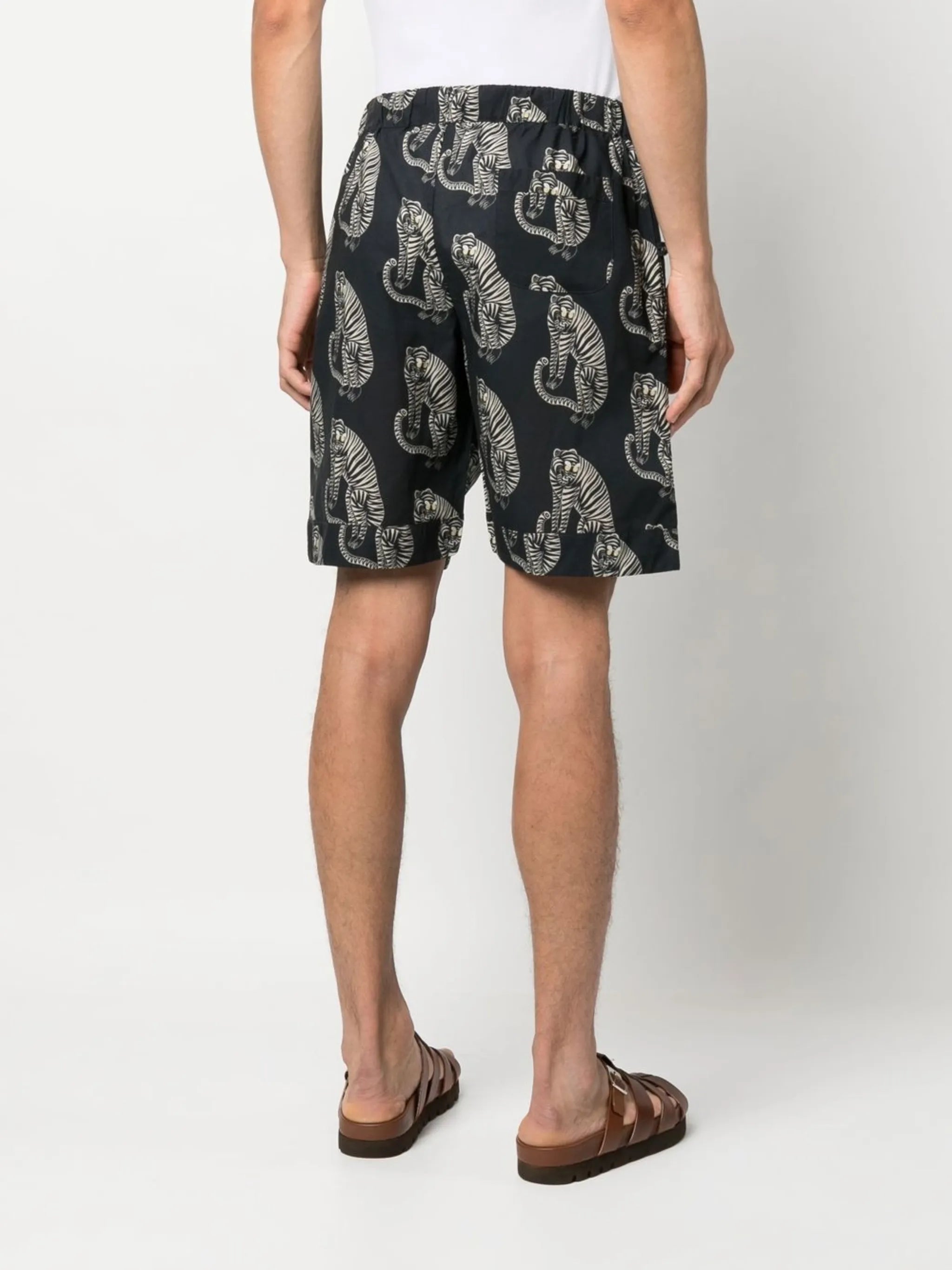 Sansindo tiger-print pajama shorts