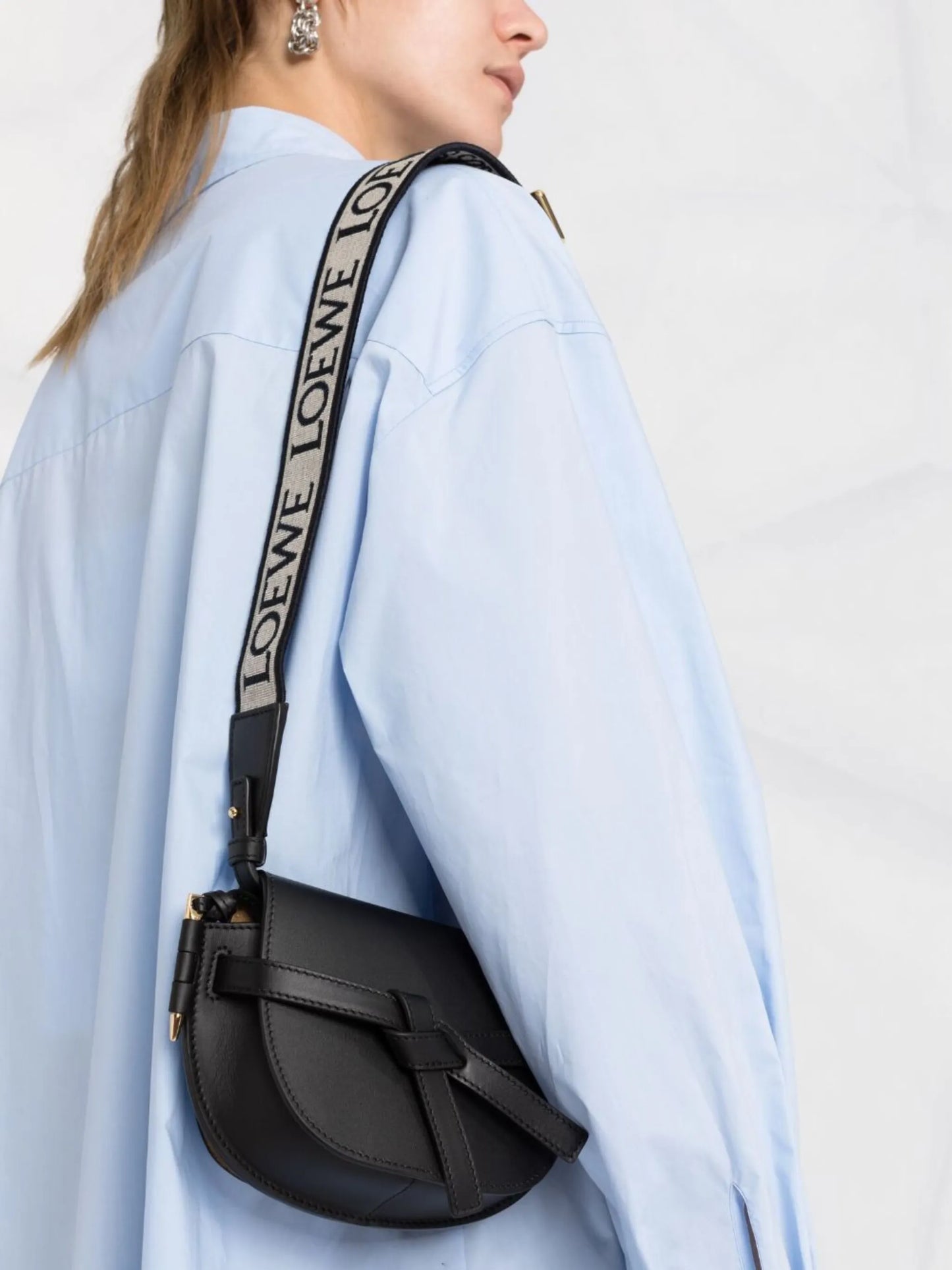 Gate leather shoulder bag