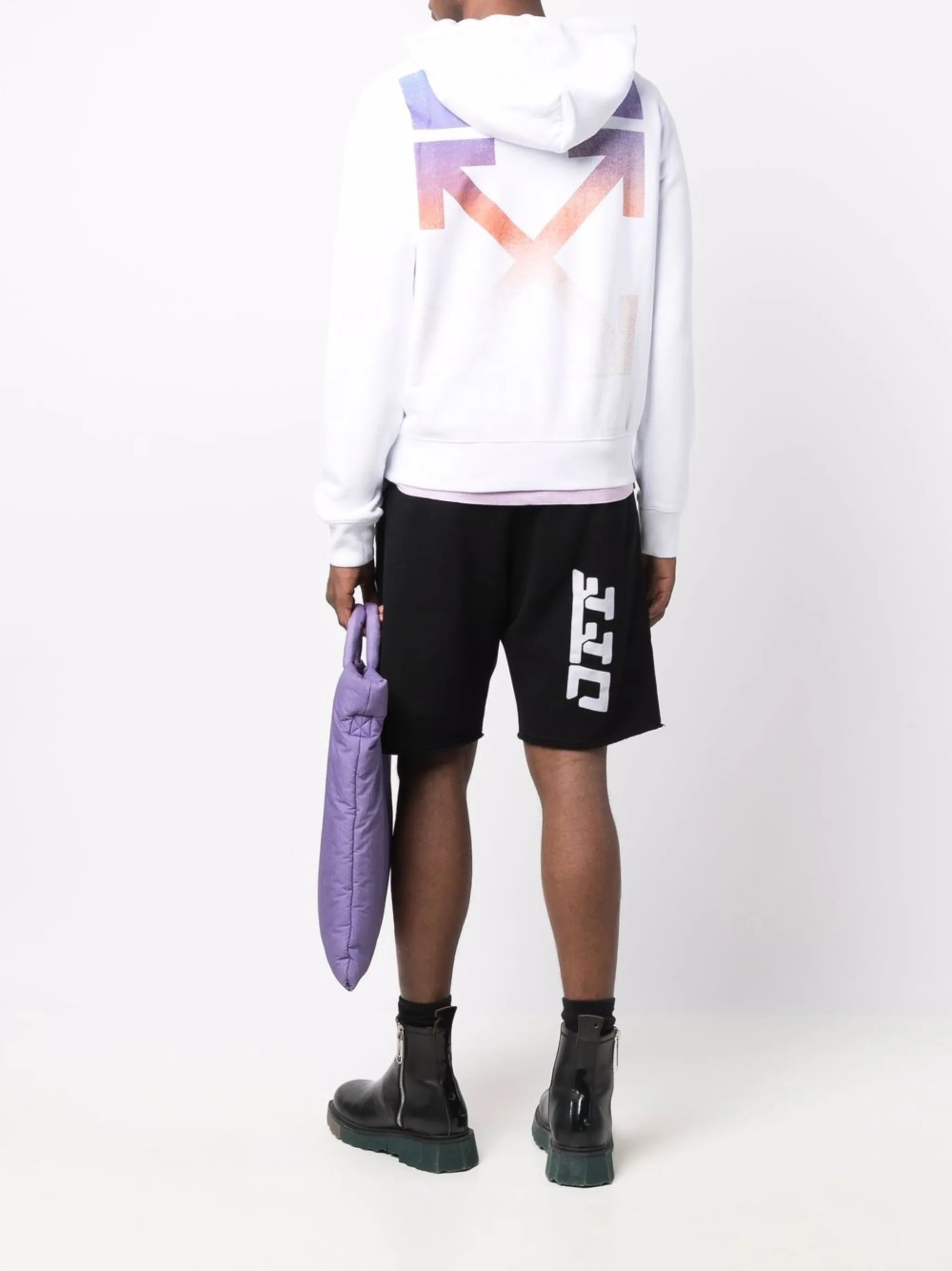 Arrows-motif long-sleeve hoodie