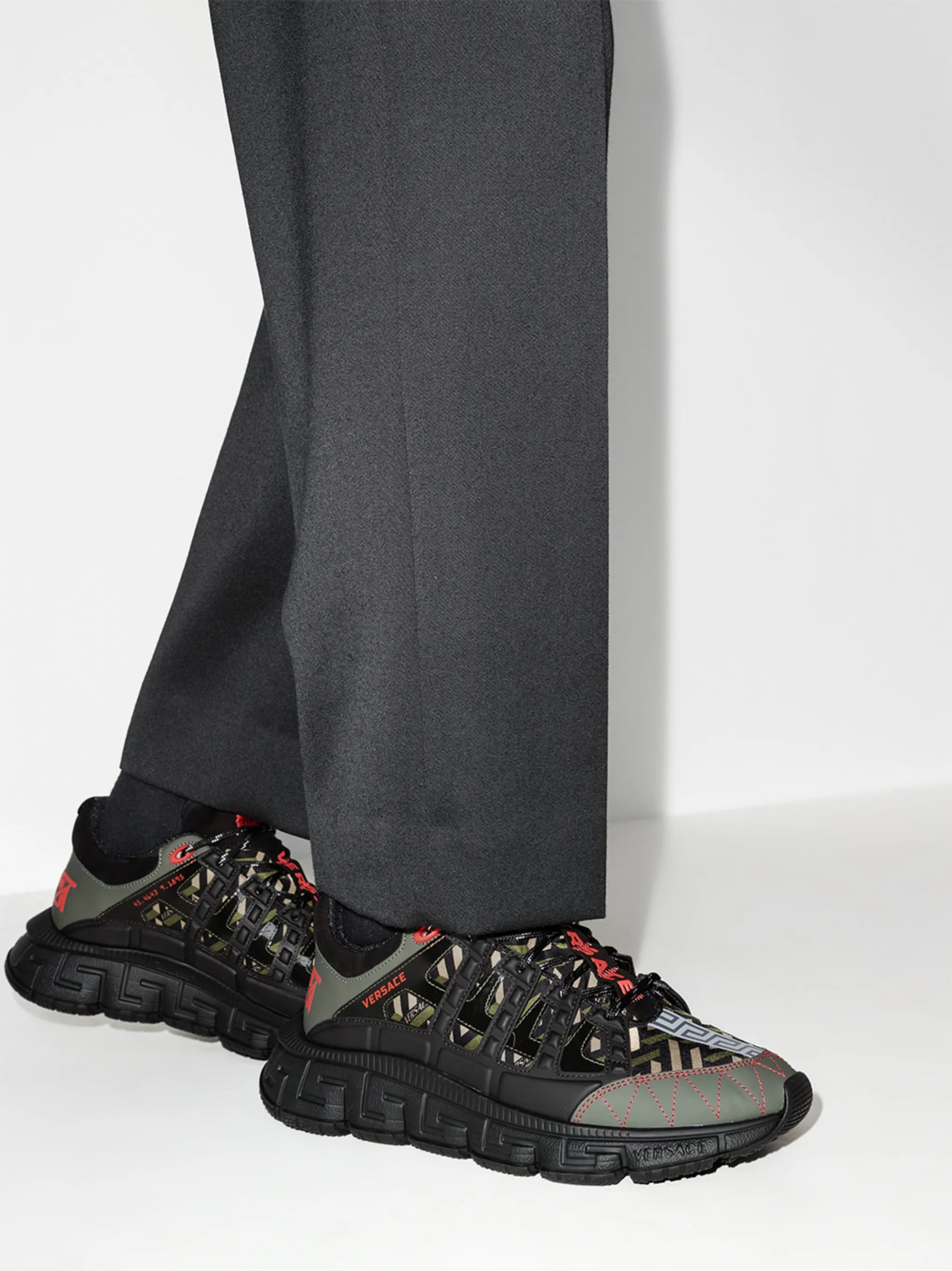 Trigreca panelled cut-out sneakers