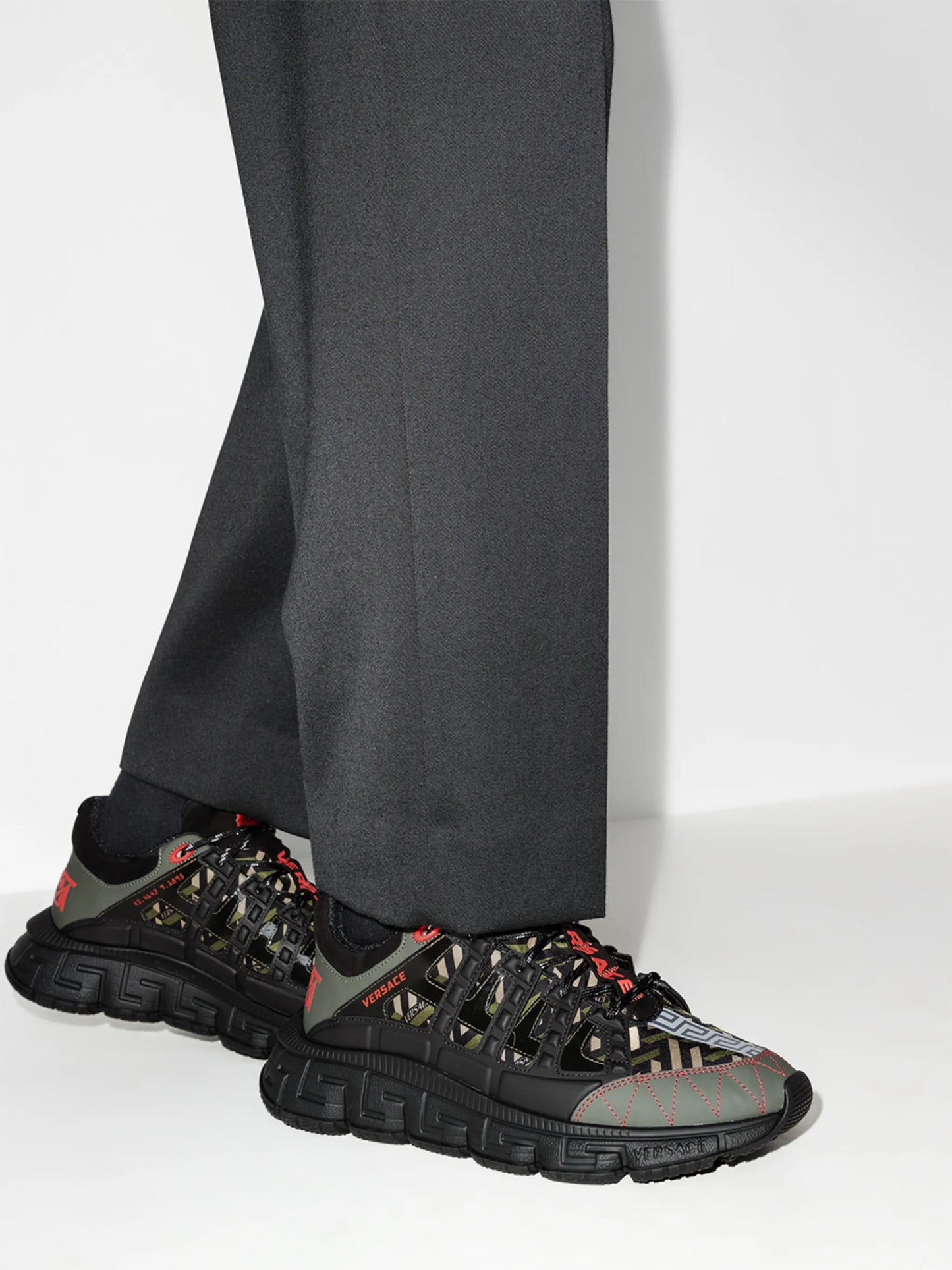 Trigreca panelled cut-out sneakers