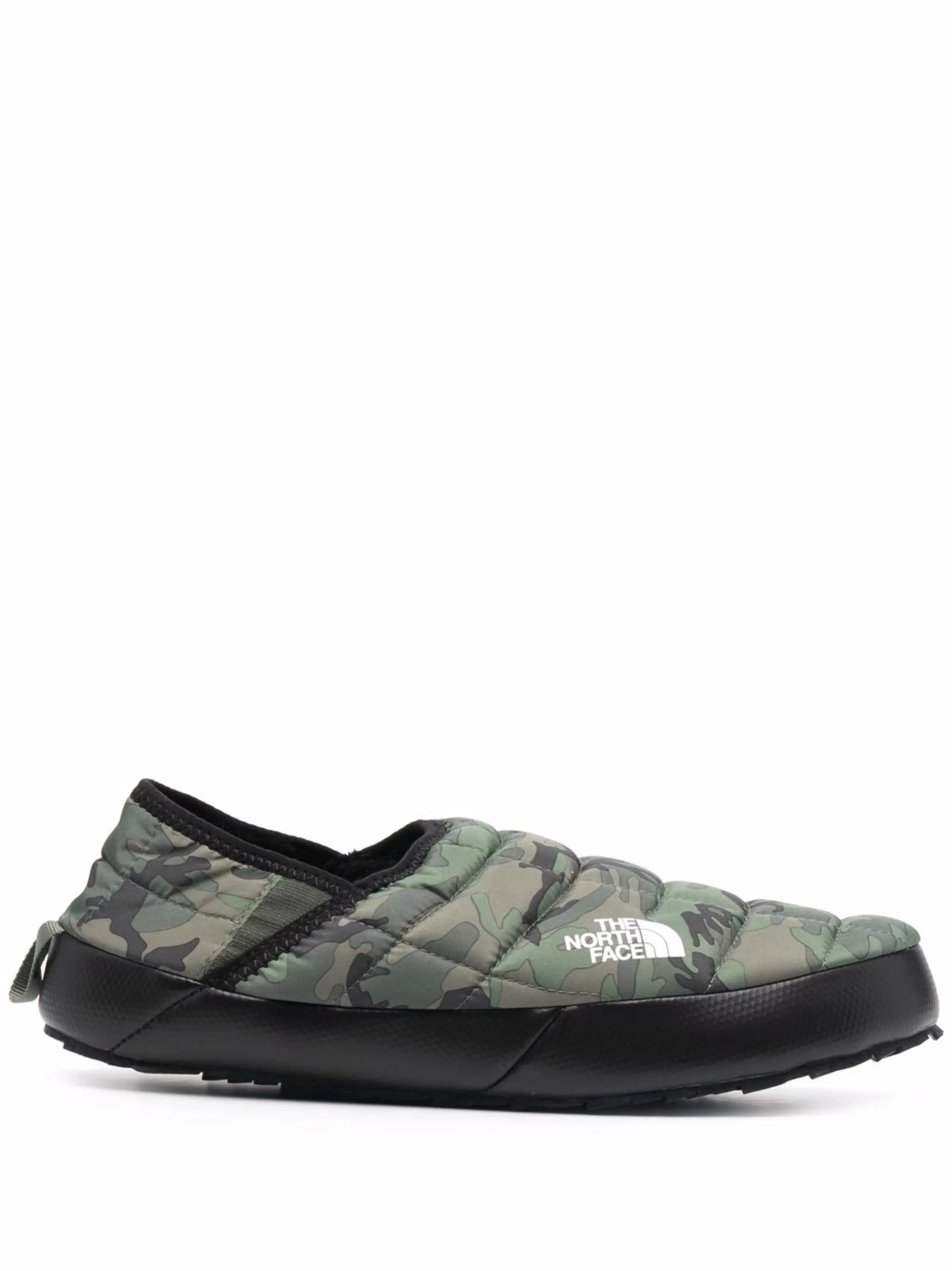 camouflage-print padded slippers