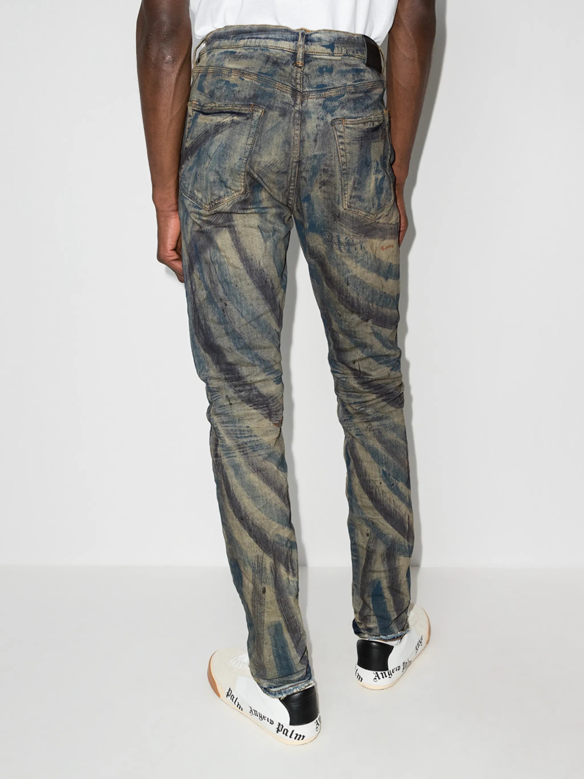 brushstroke-effect skinny jeans