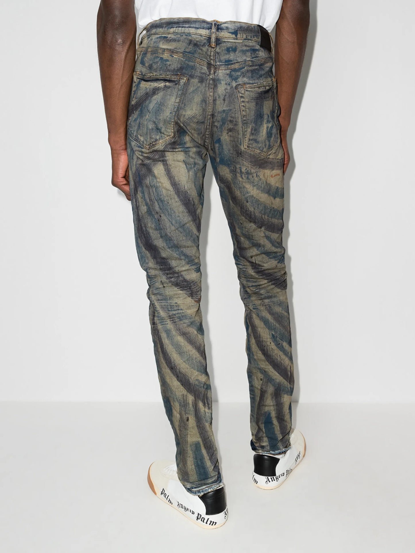 brushstroke-effect skinny jeans
