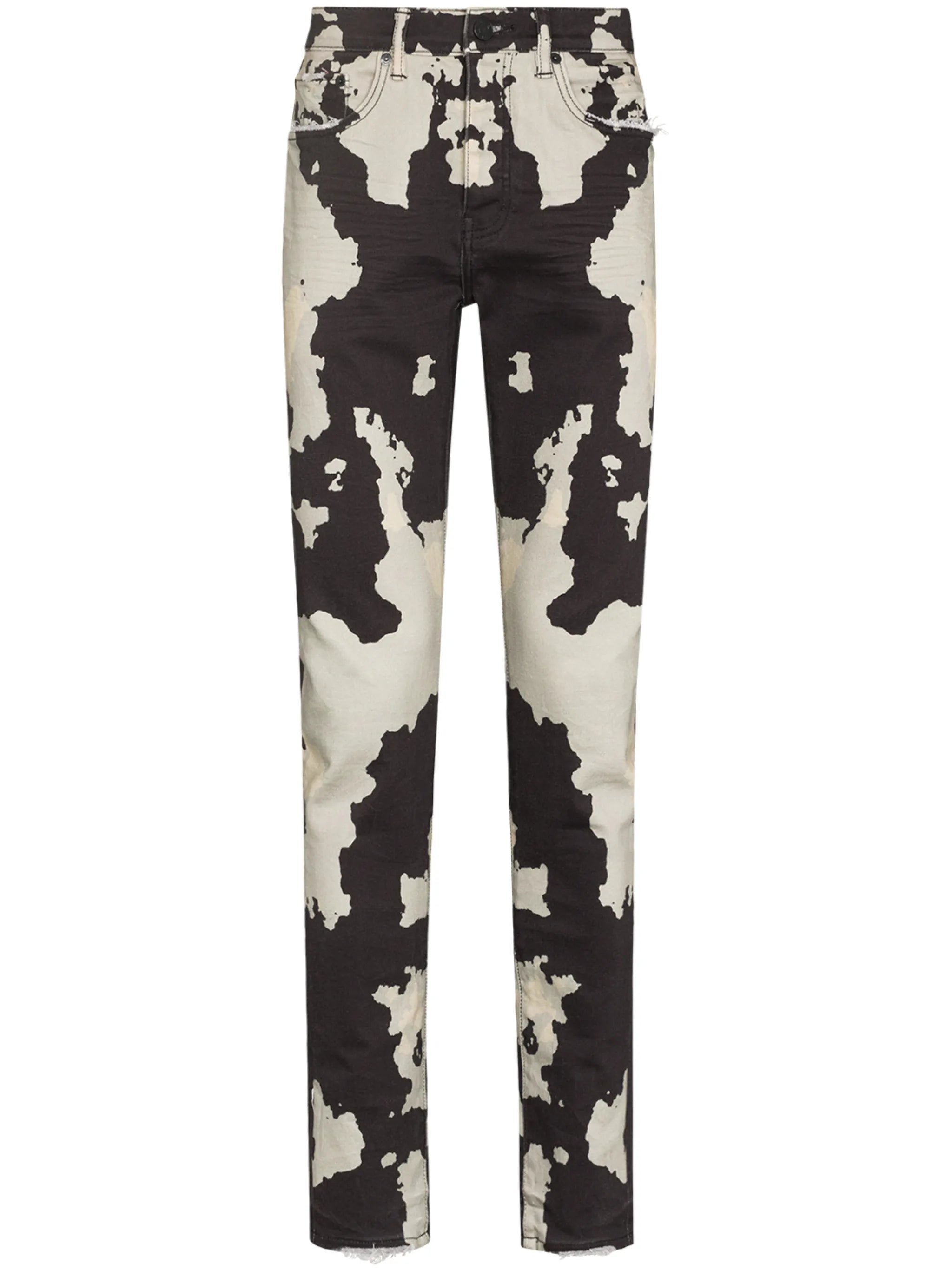 Rorschach printed skinny jeans