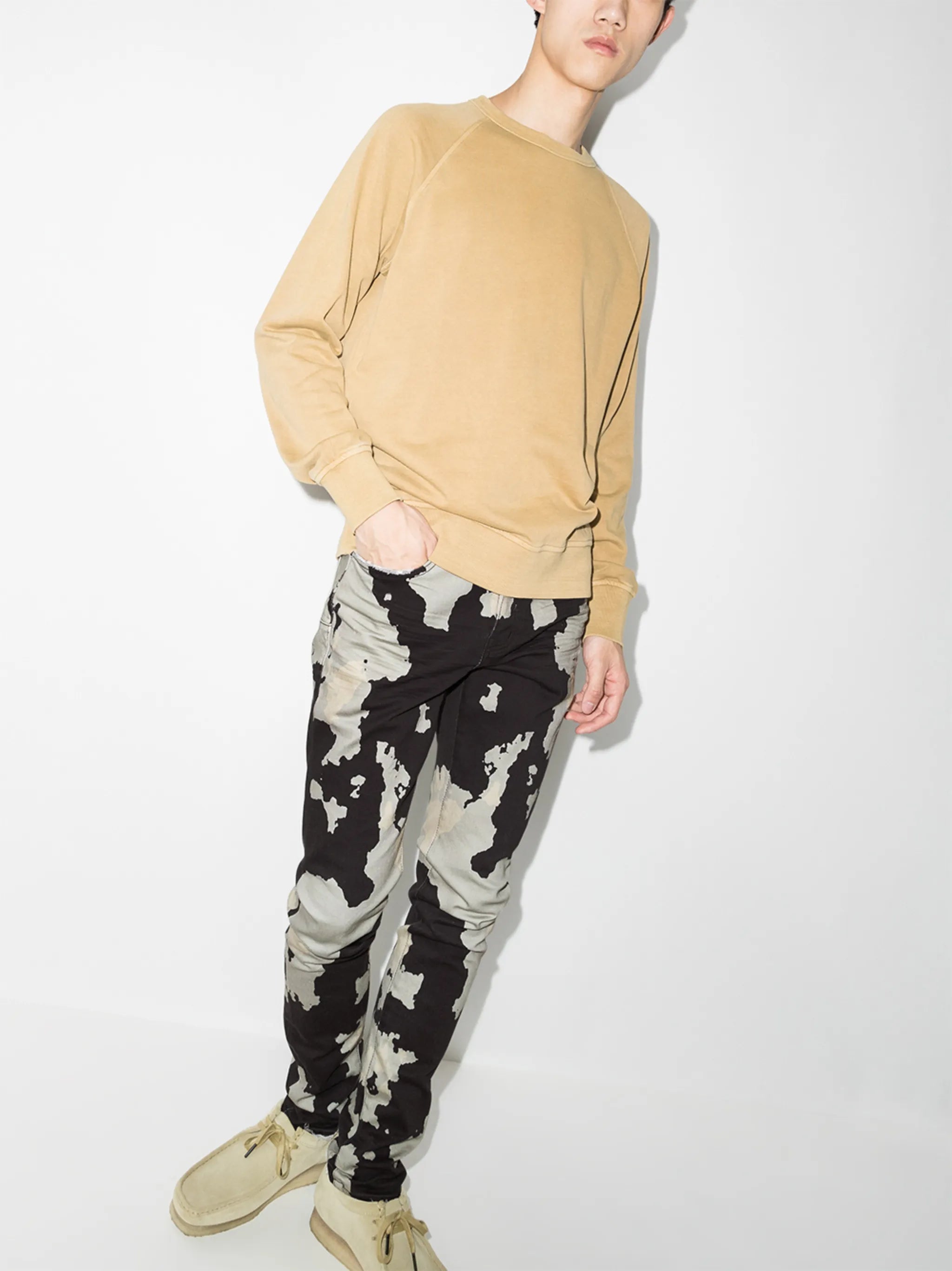 Rorschach printed skinny jeans