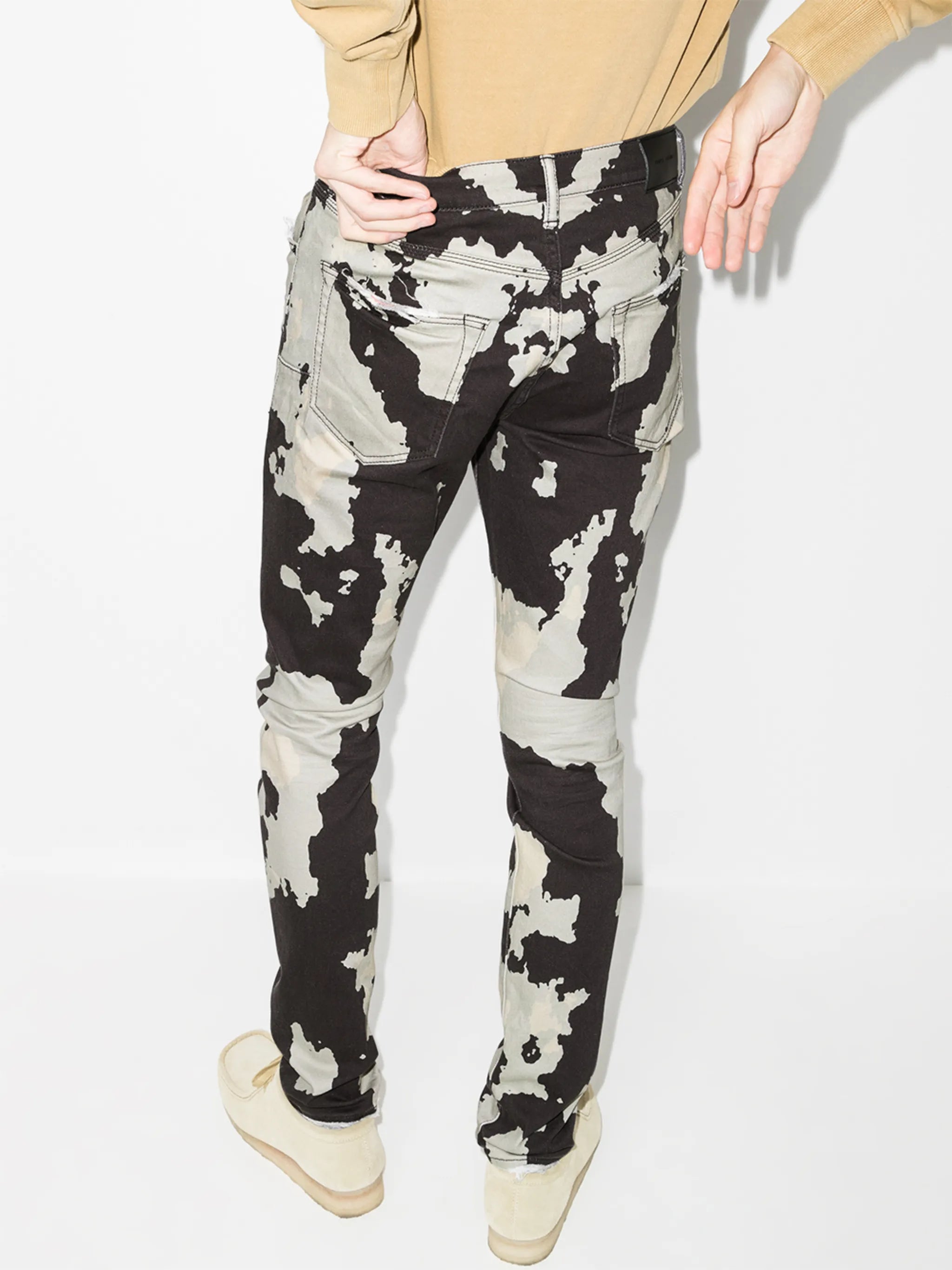 Rorschach printed skinny jeans
