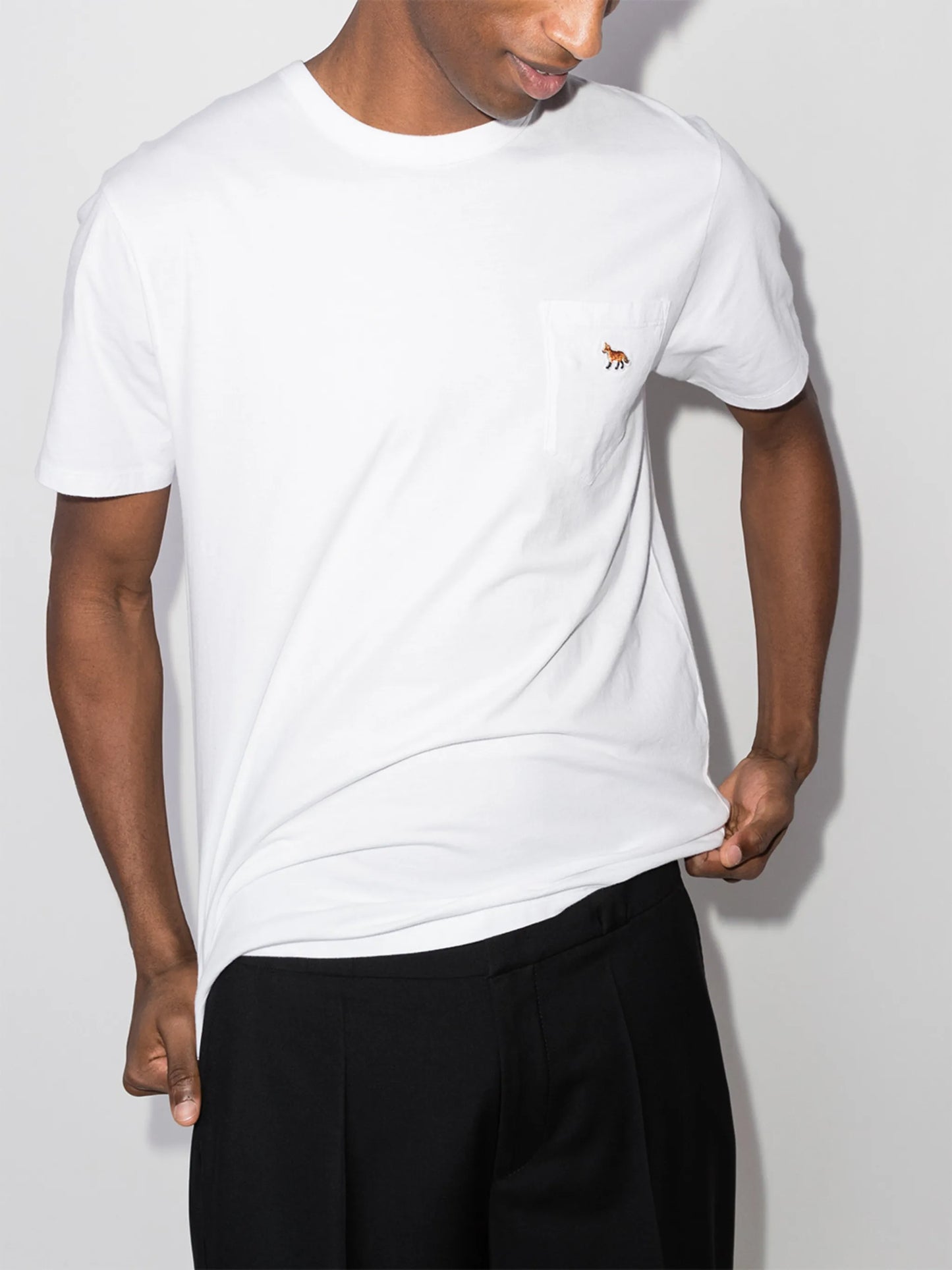 Fox-patch cotton T-shirt