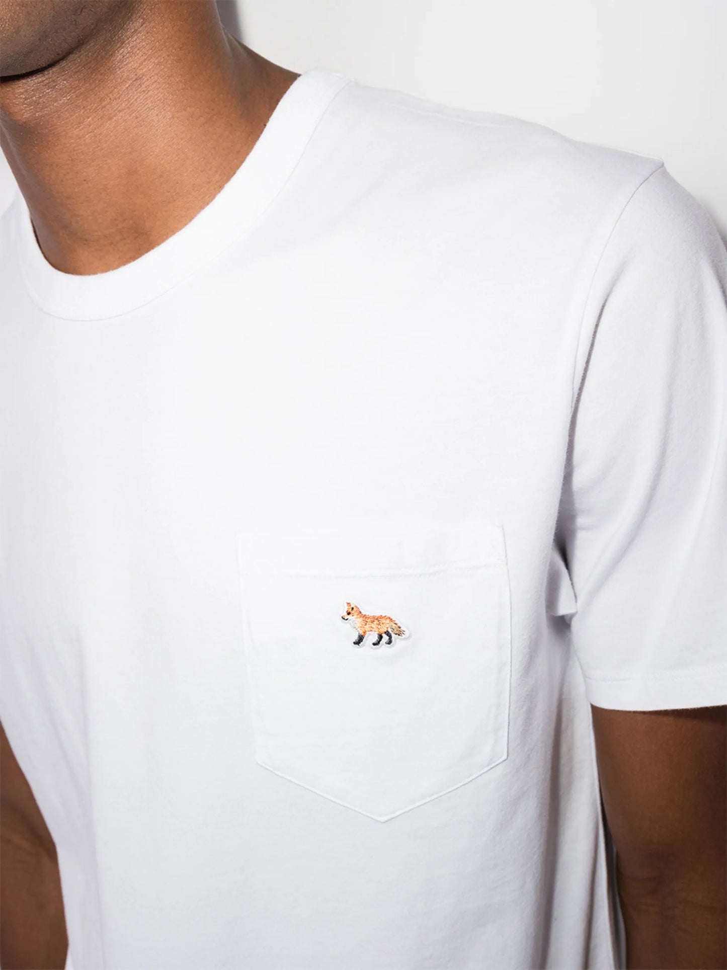 Fox-patch cotton T-shirt