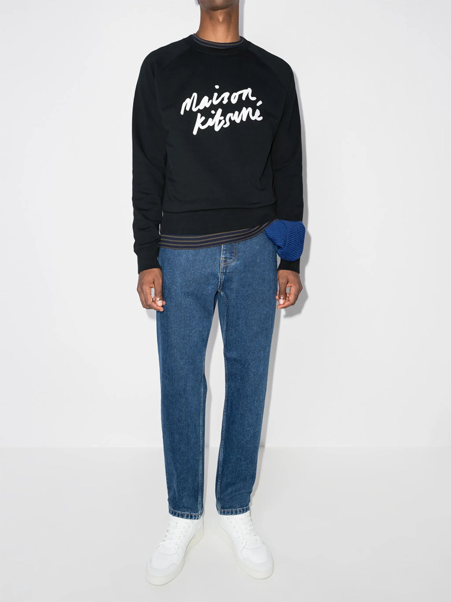 handwriting-logo cotton sweatshirt