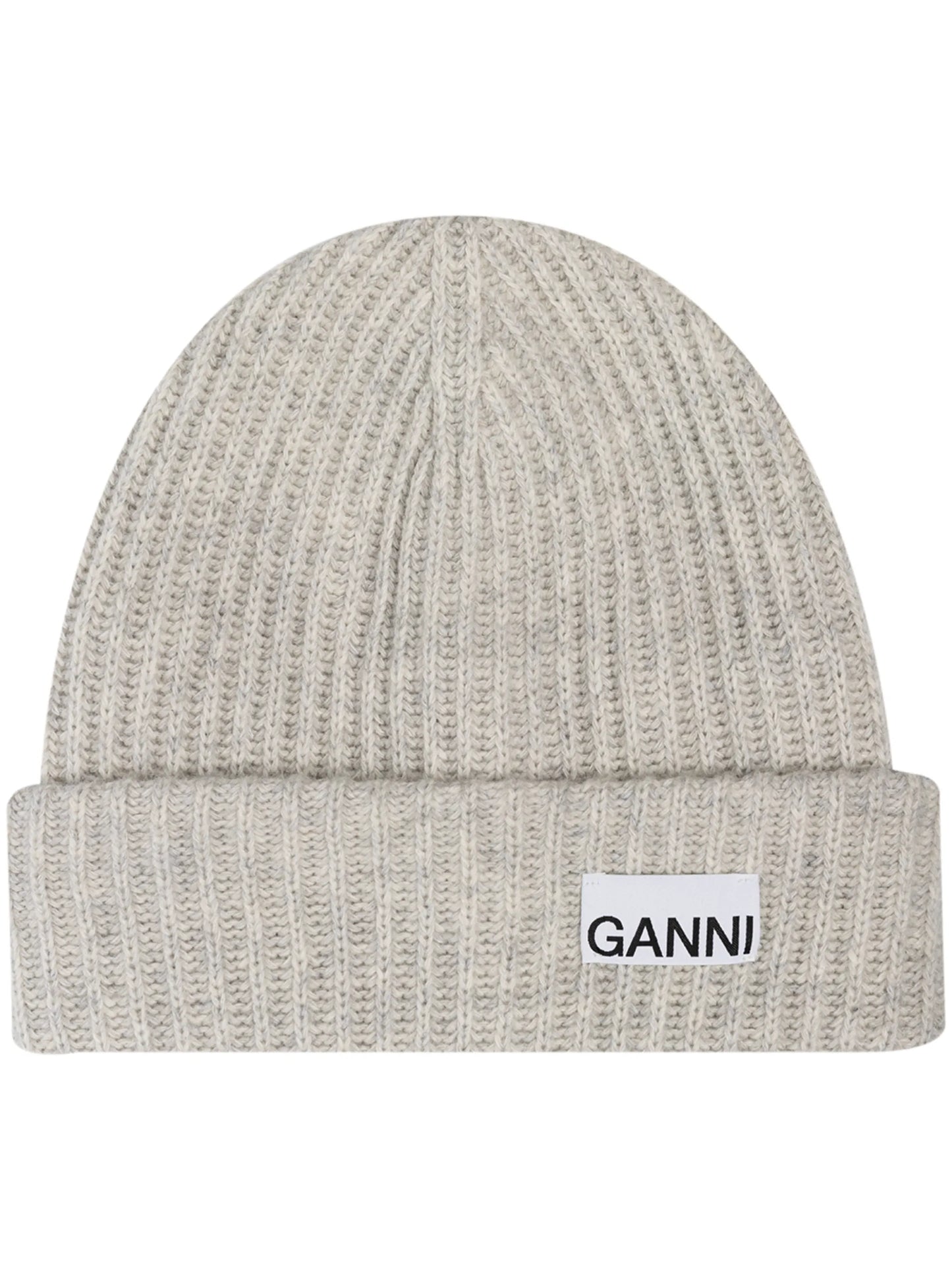 logo-patch ribbed-knit beanie