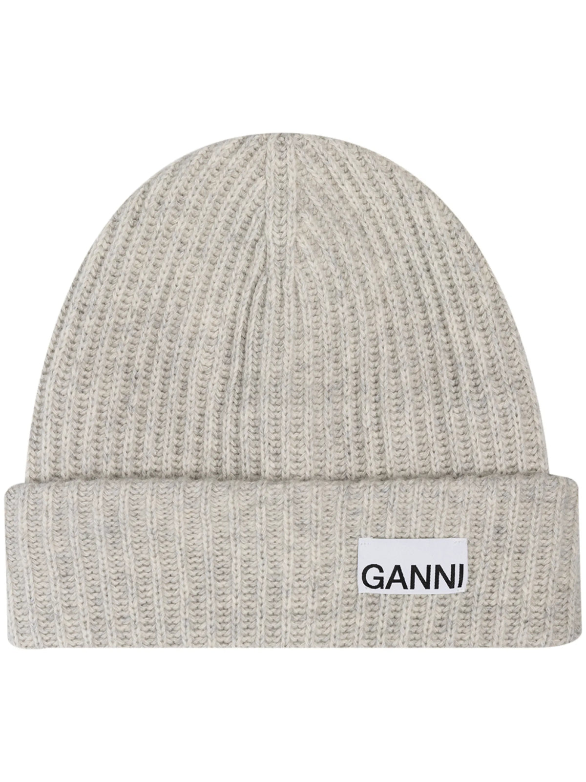 logo-patch ribbed-knit beanie