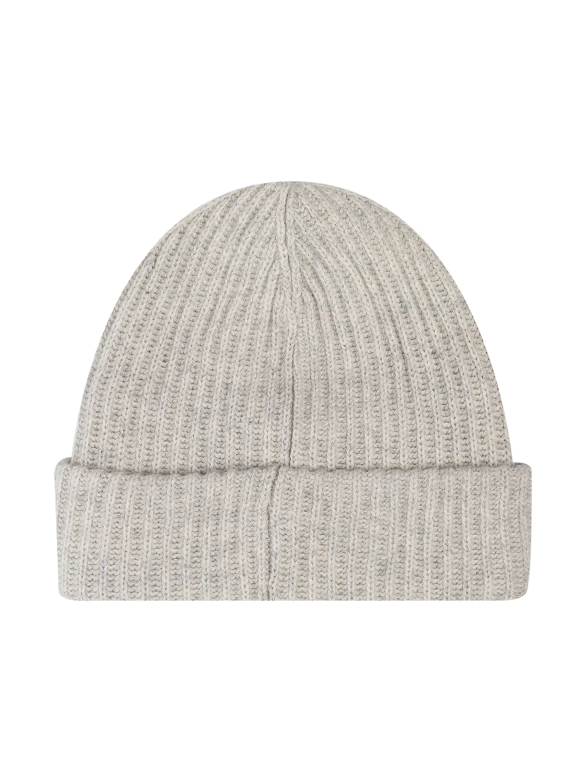 logo-patch ribbed-knit beanie