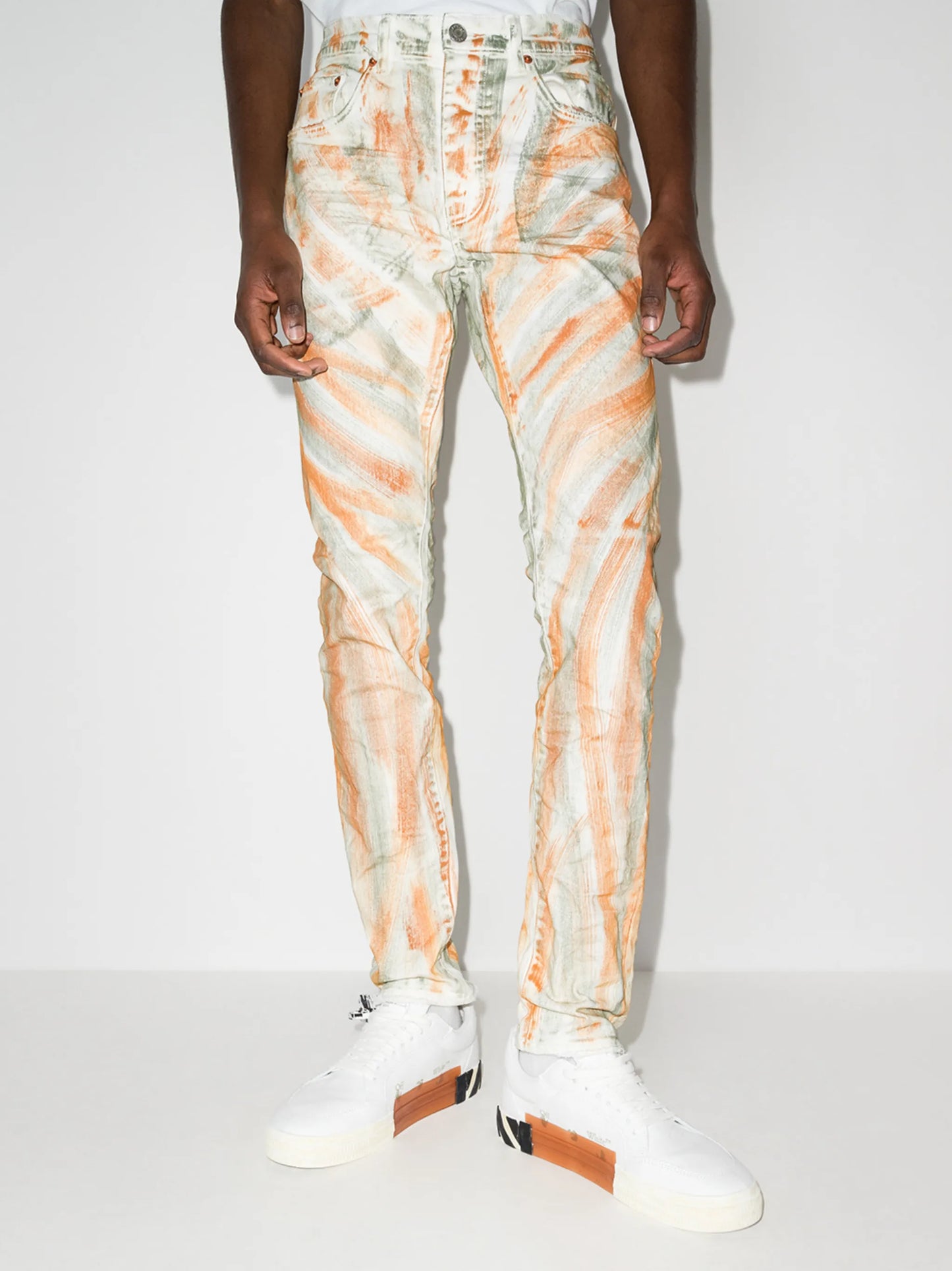 brushstroke-effect skinny jeans