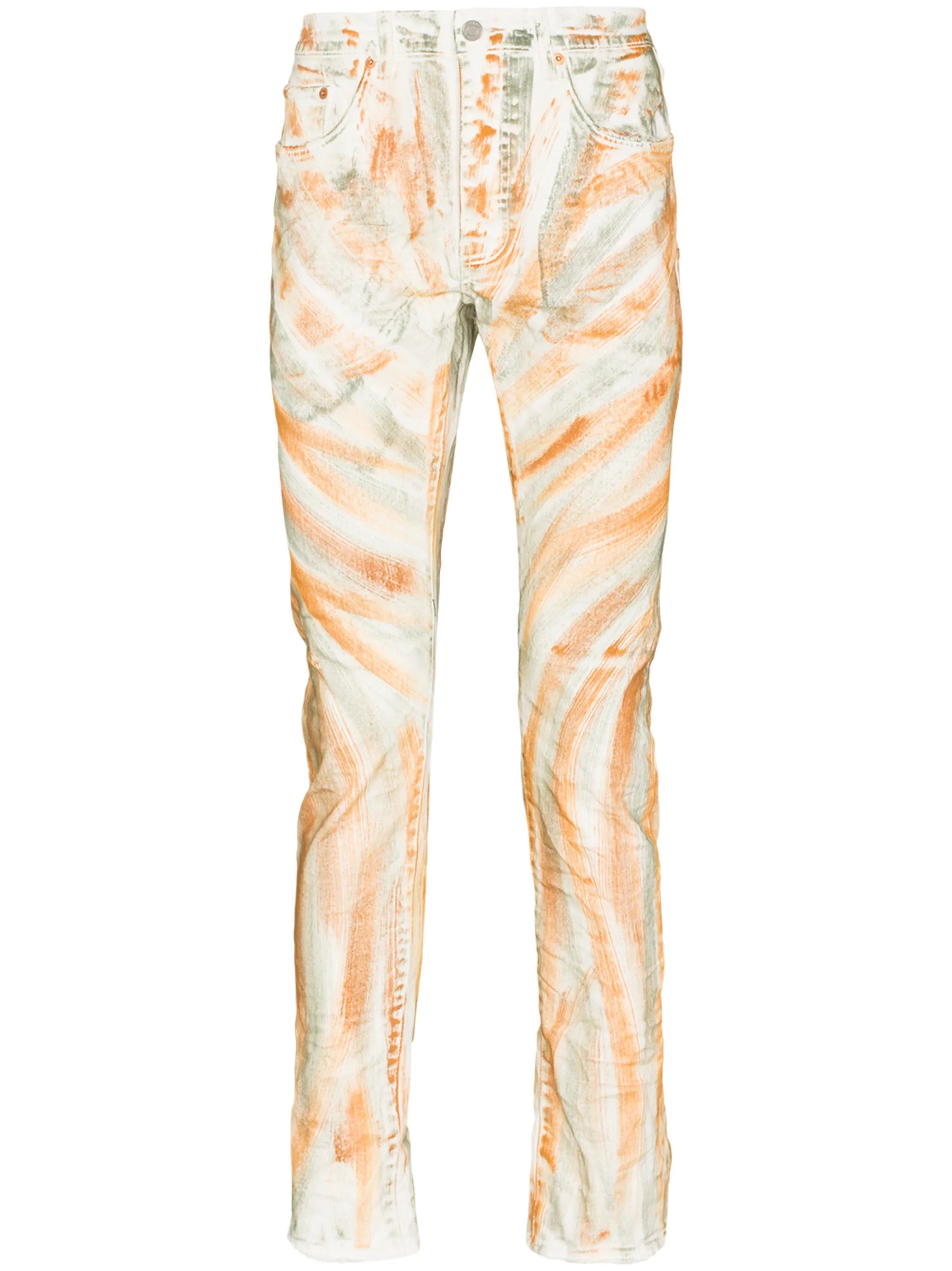 brushstroke-effect skinny jeans