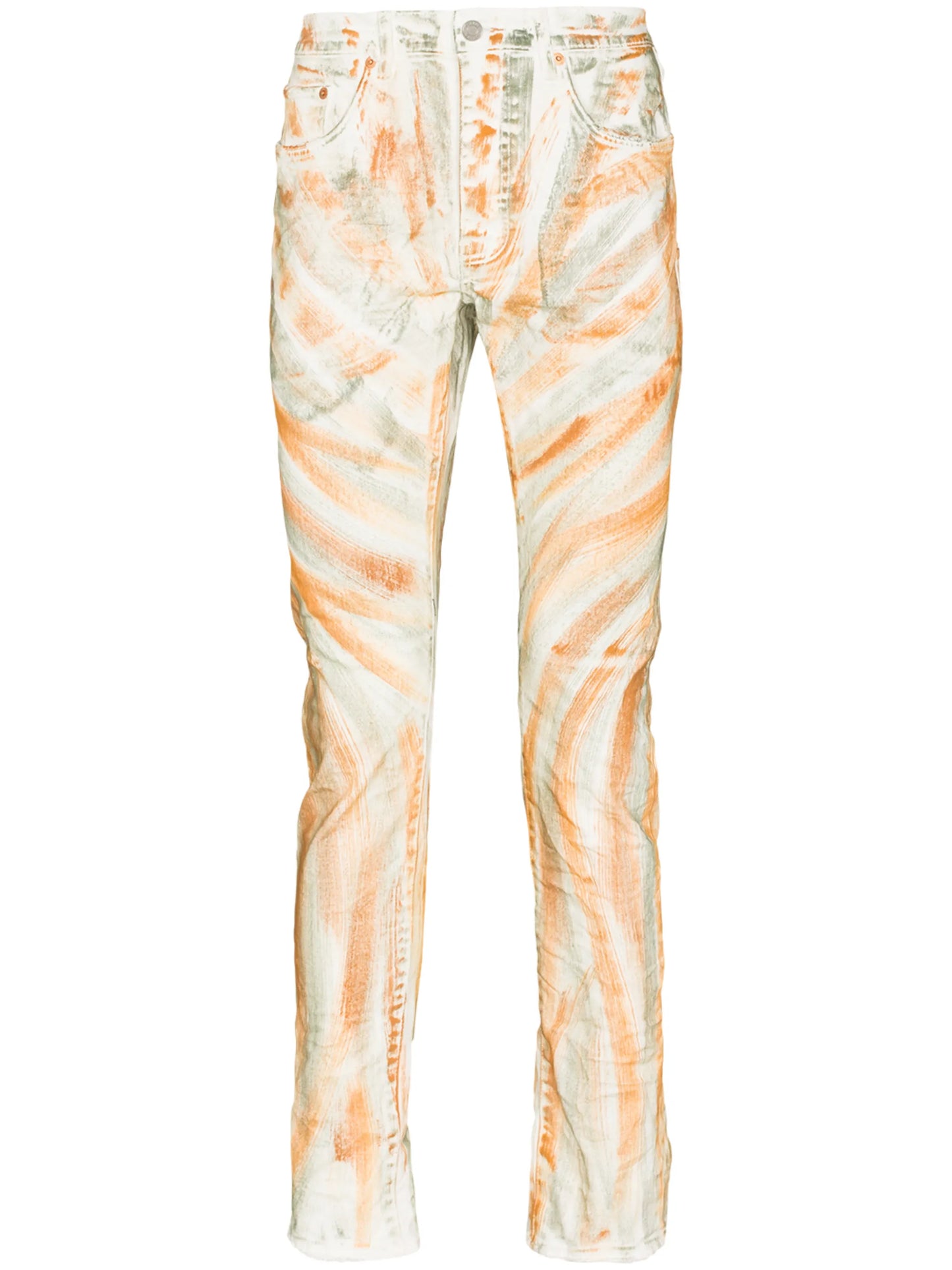 brushstroke-effect skinny jeans