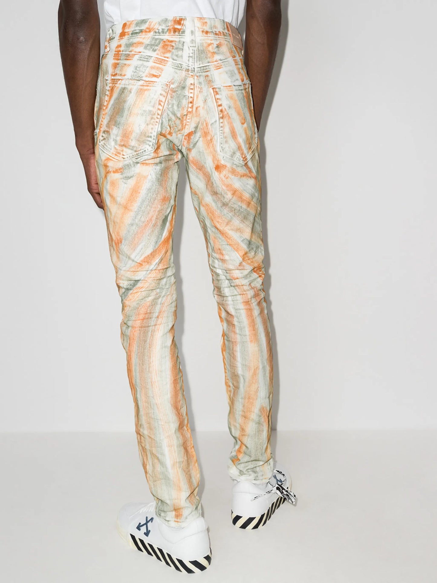 brushstroke-effect skinny jeans