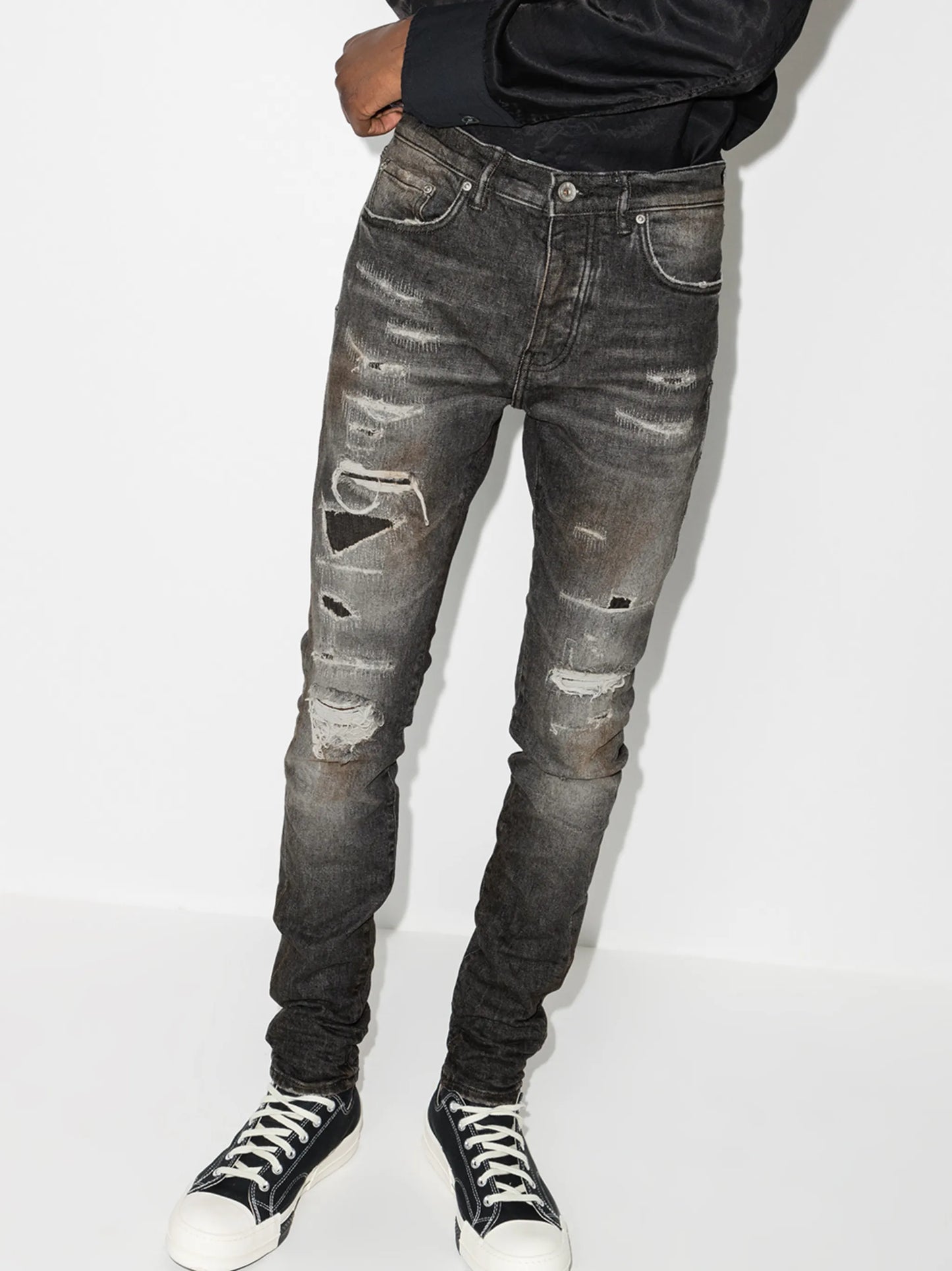 distressed-finish skinny-jeans