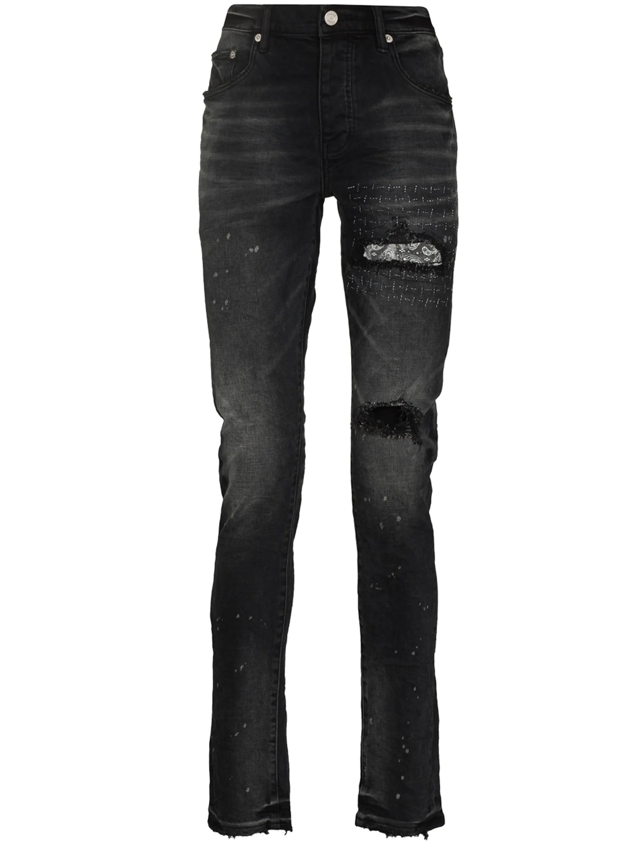distressed-effect ripped skinny jeans
