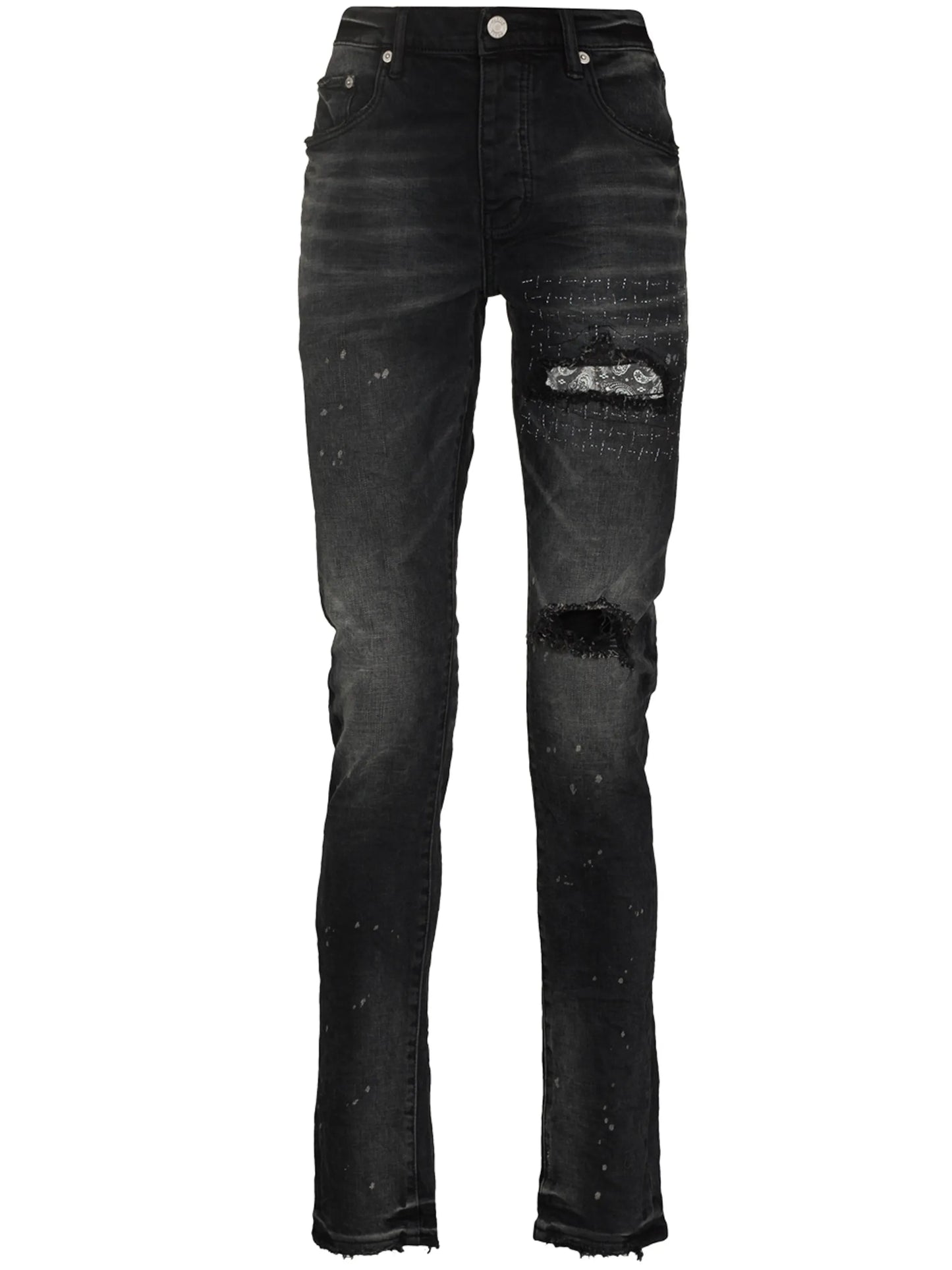 distressed-effect ripped skinny jeans