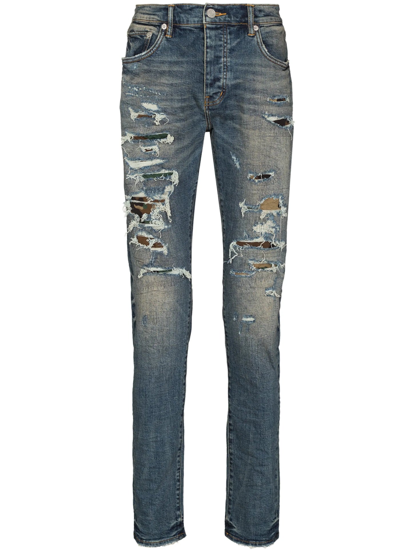 ripped skinny-cut jeans