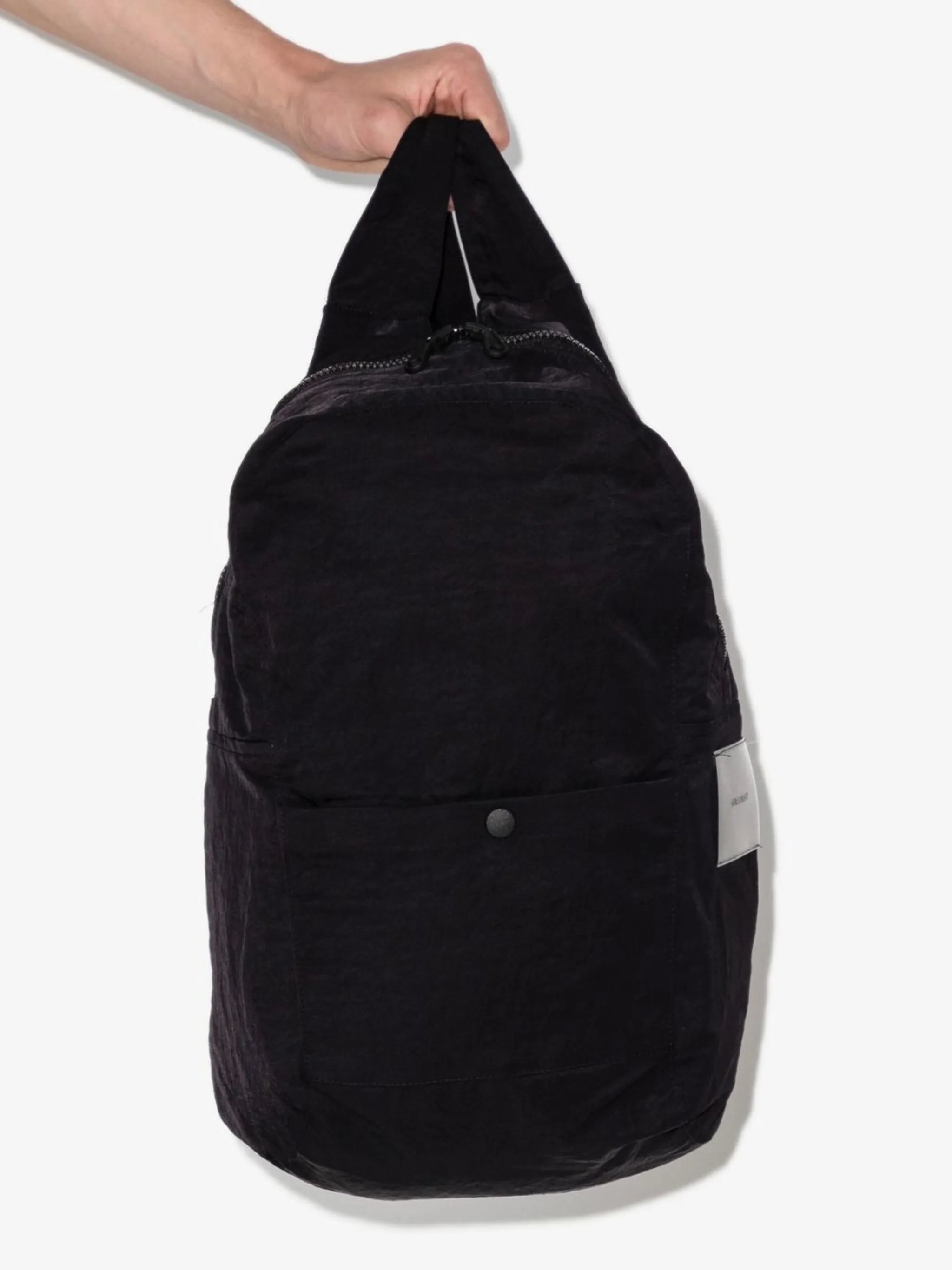 logo-patch water repellent backpack
