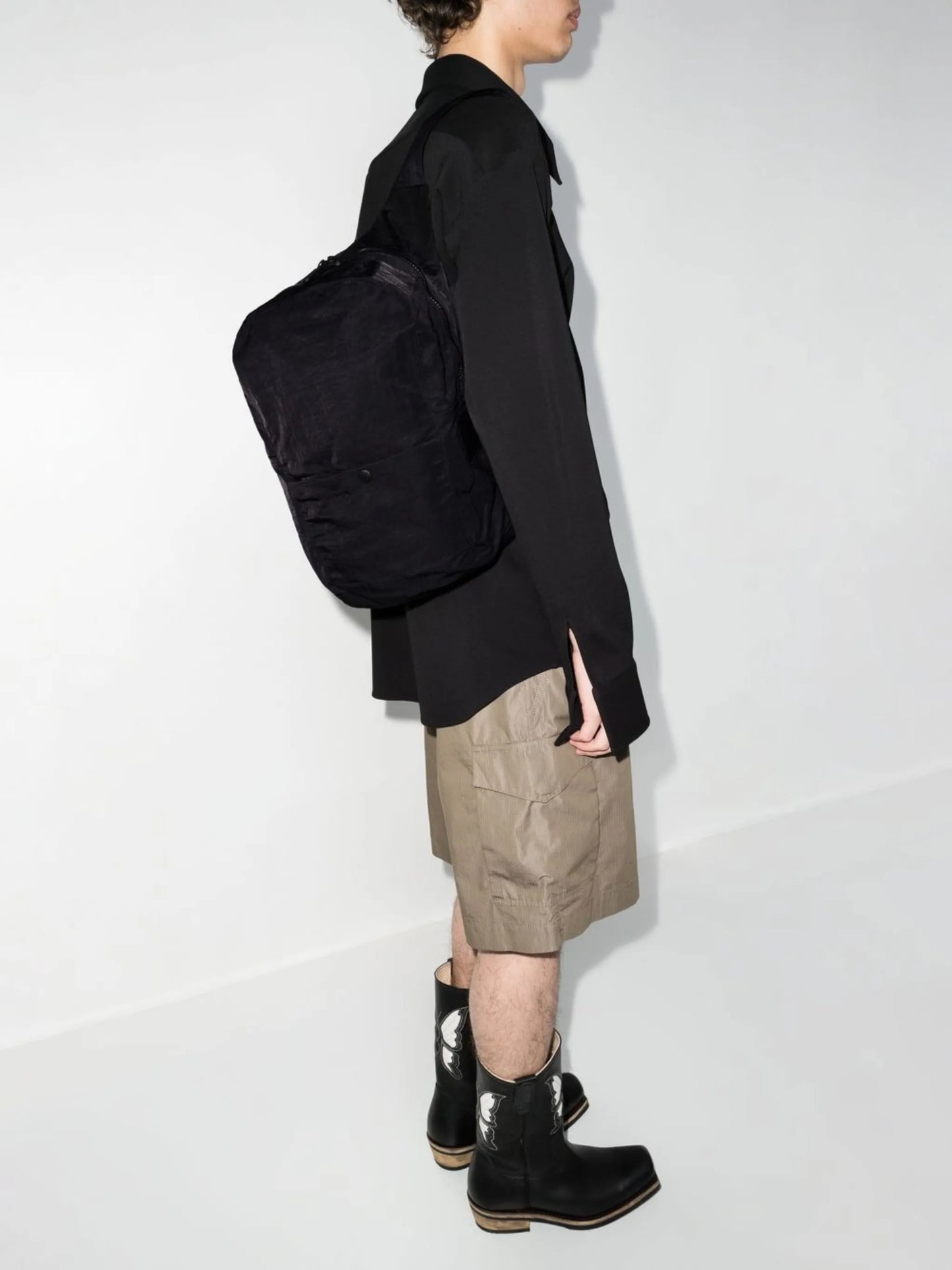 logo-patch water repellent backpack