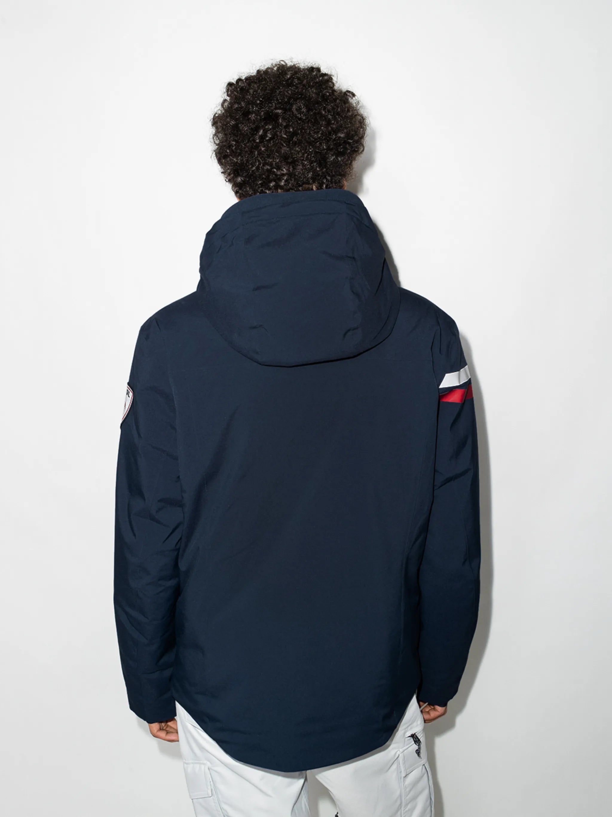 Embleme zip-up ski jacket