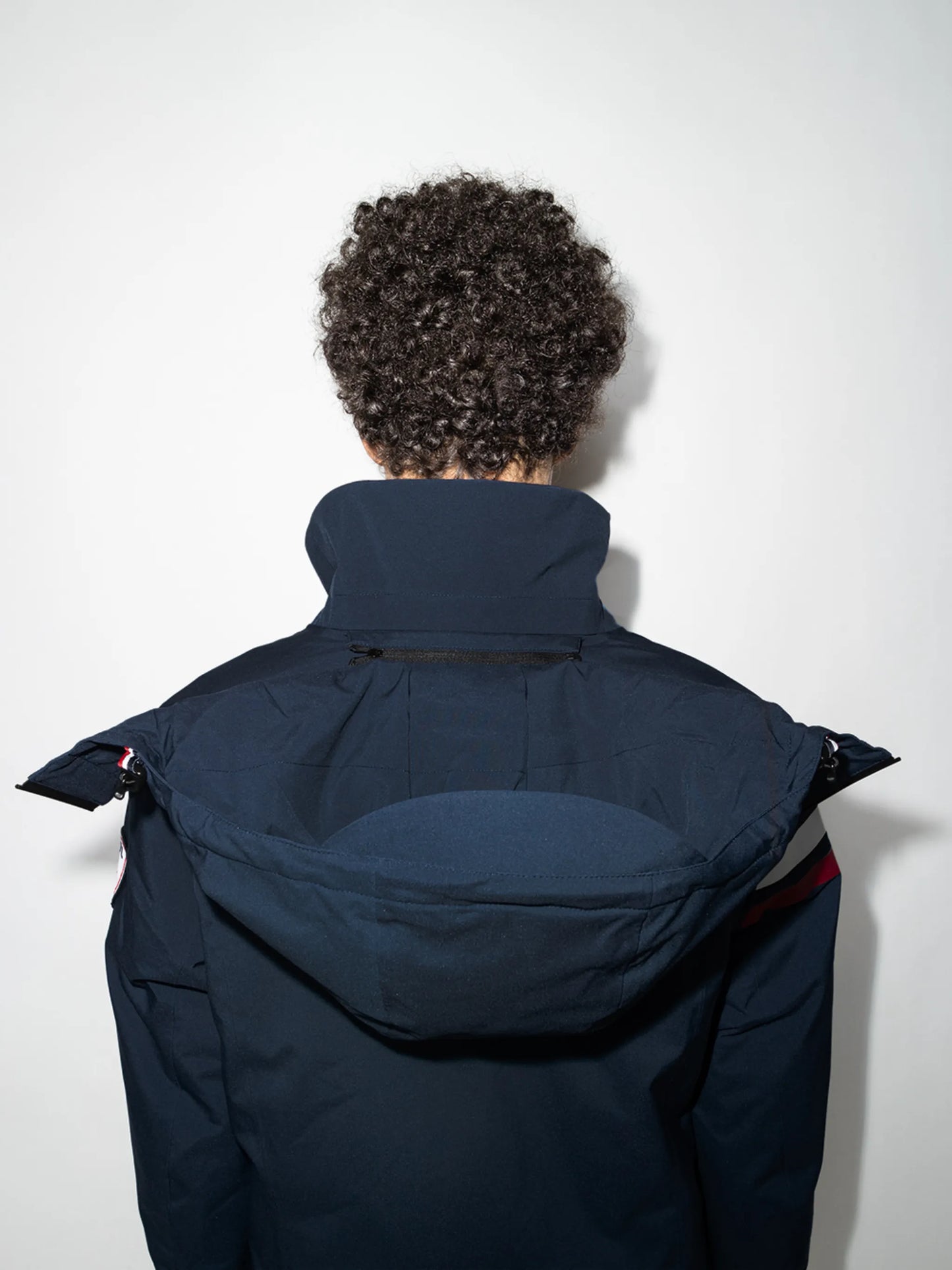 Embleme zip-up ski jacket