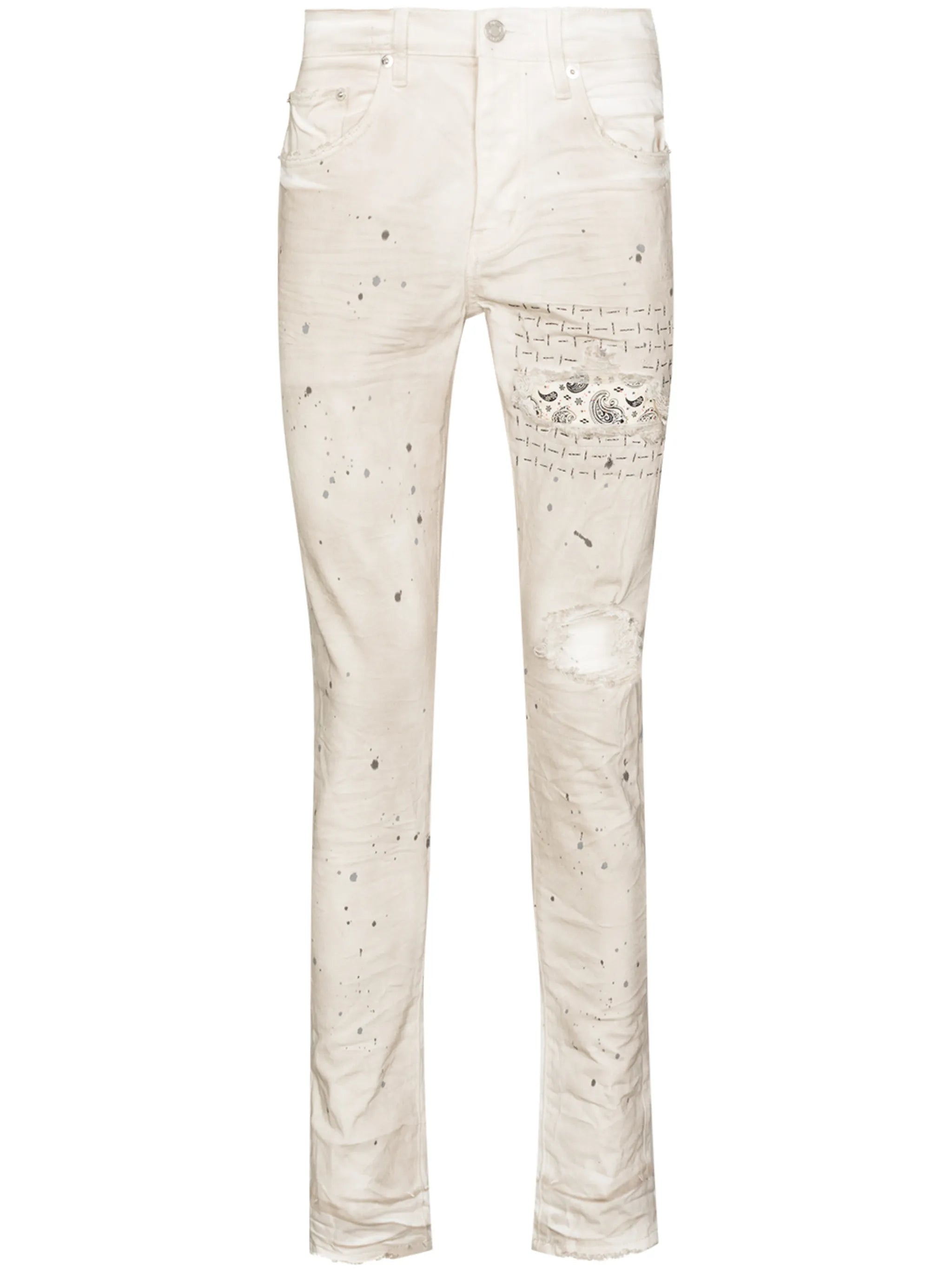 bandana patch skinny jeans