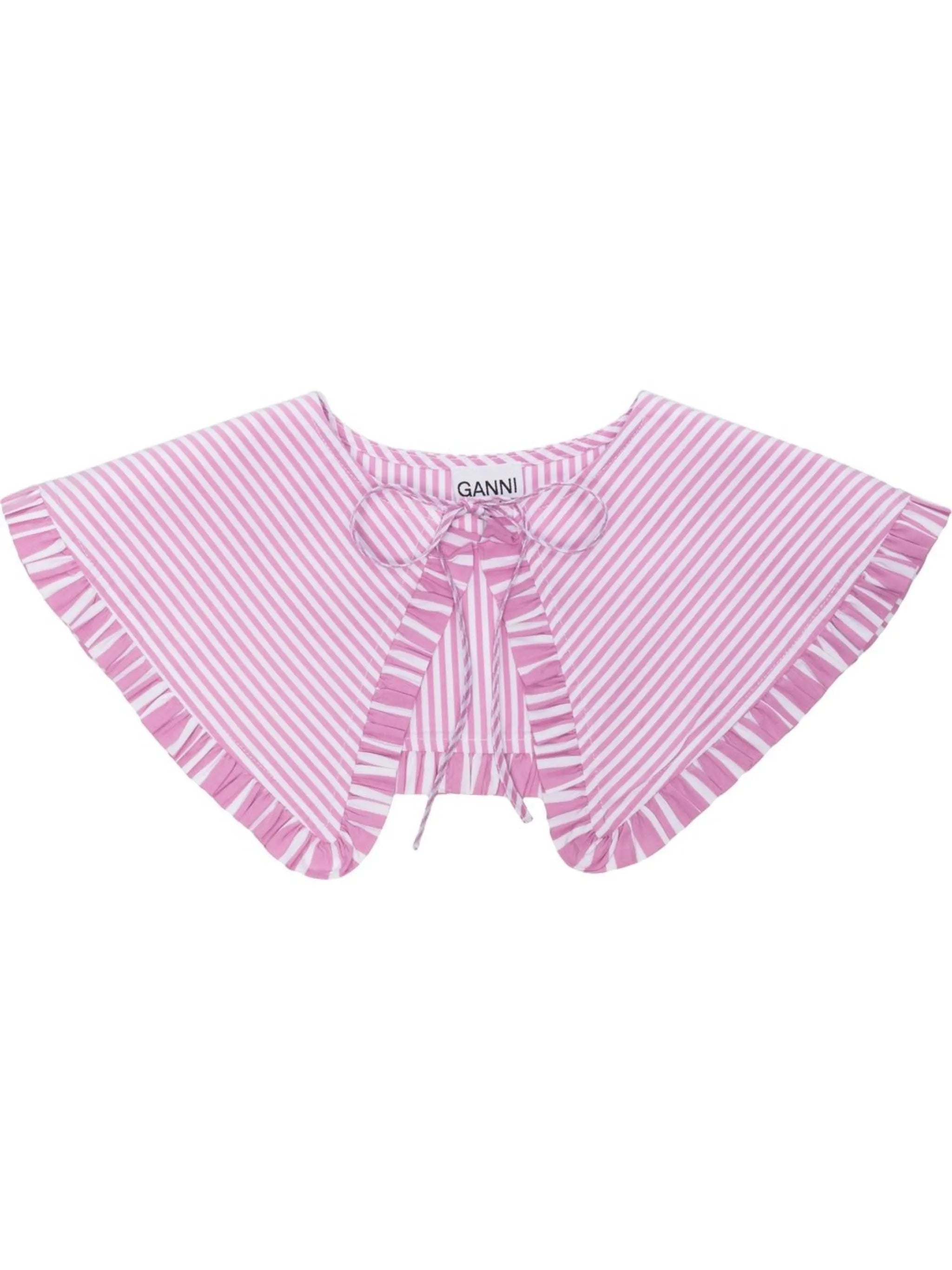 striped organic cotton poplin collar