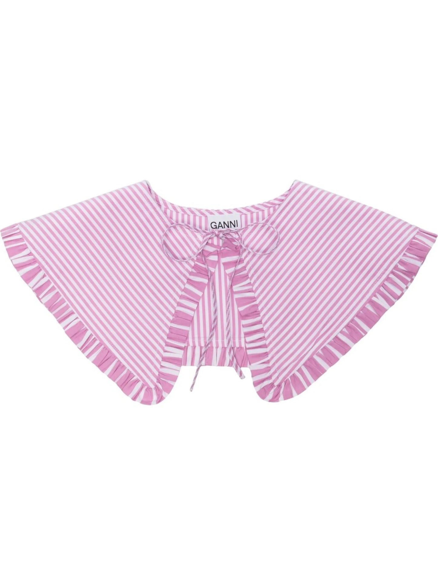 striped organic cotton poplin collar