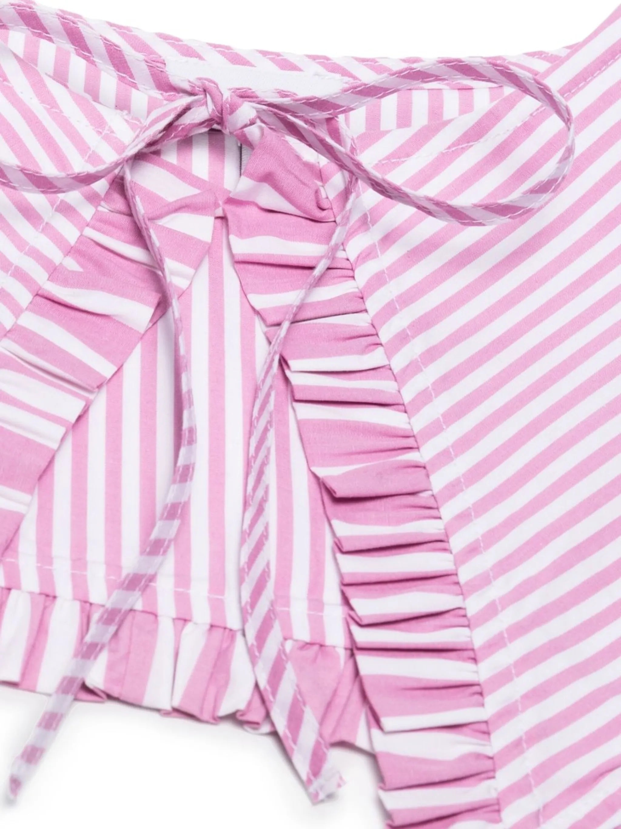 striped organic cotton poplin collar