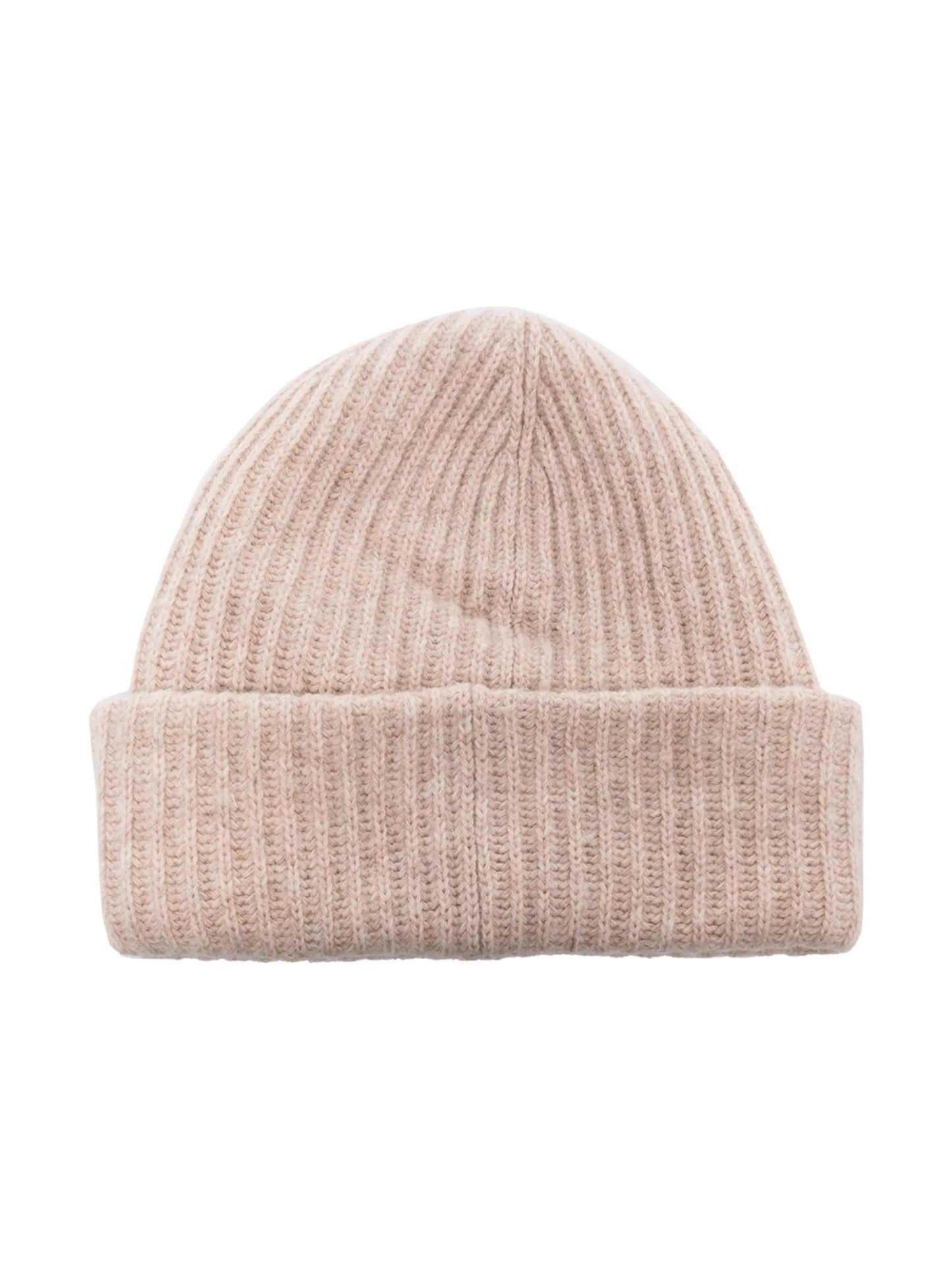 logo patch ribbed beanie