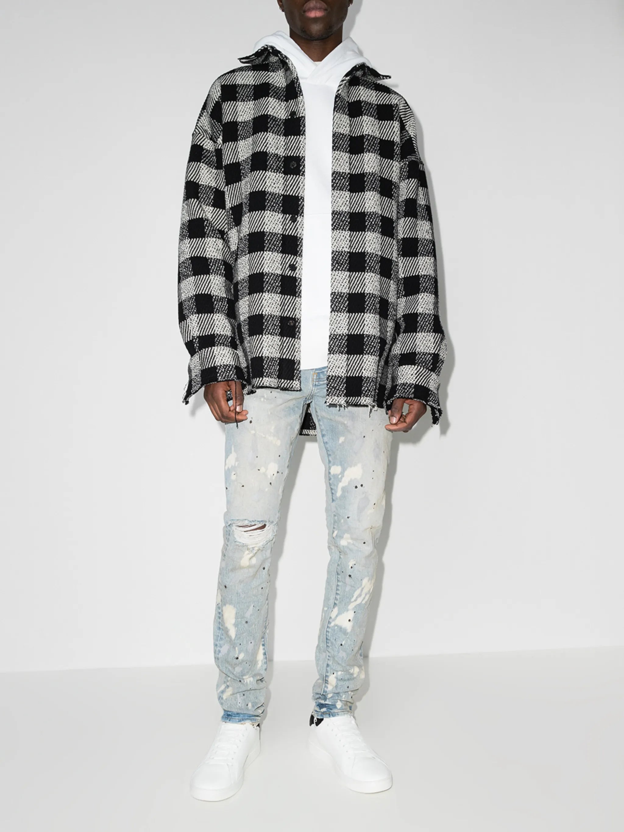 acid bleach-effect skinny jeans