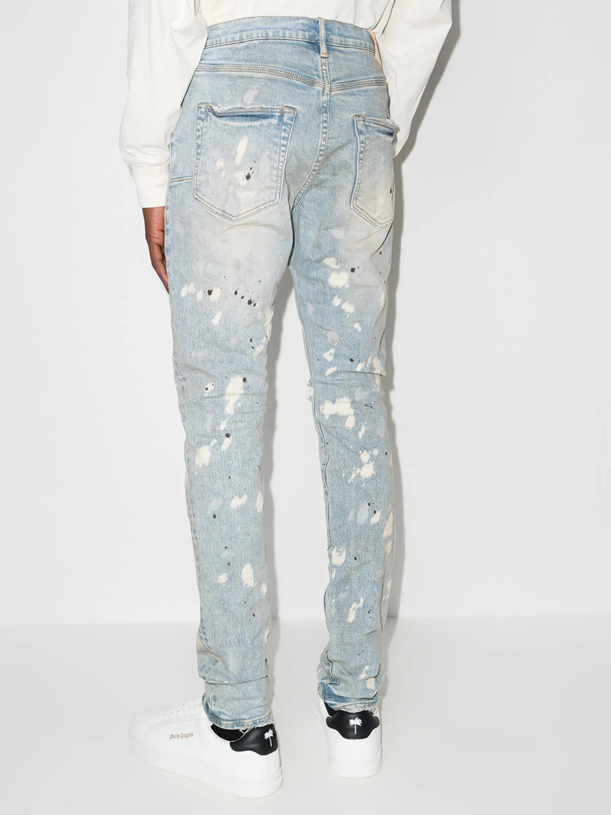 acid bleach-effect skinny jeans