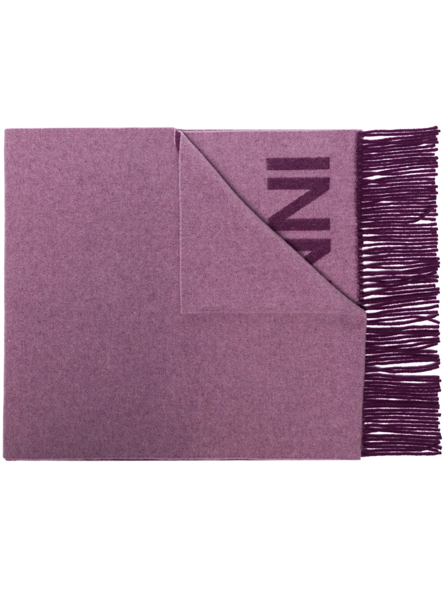 fringed logo-print scarf