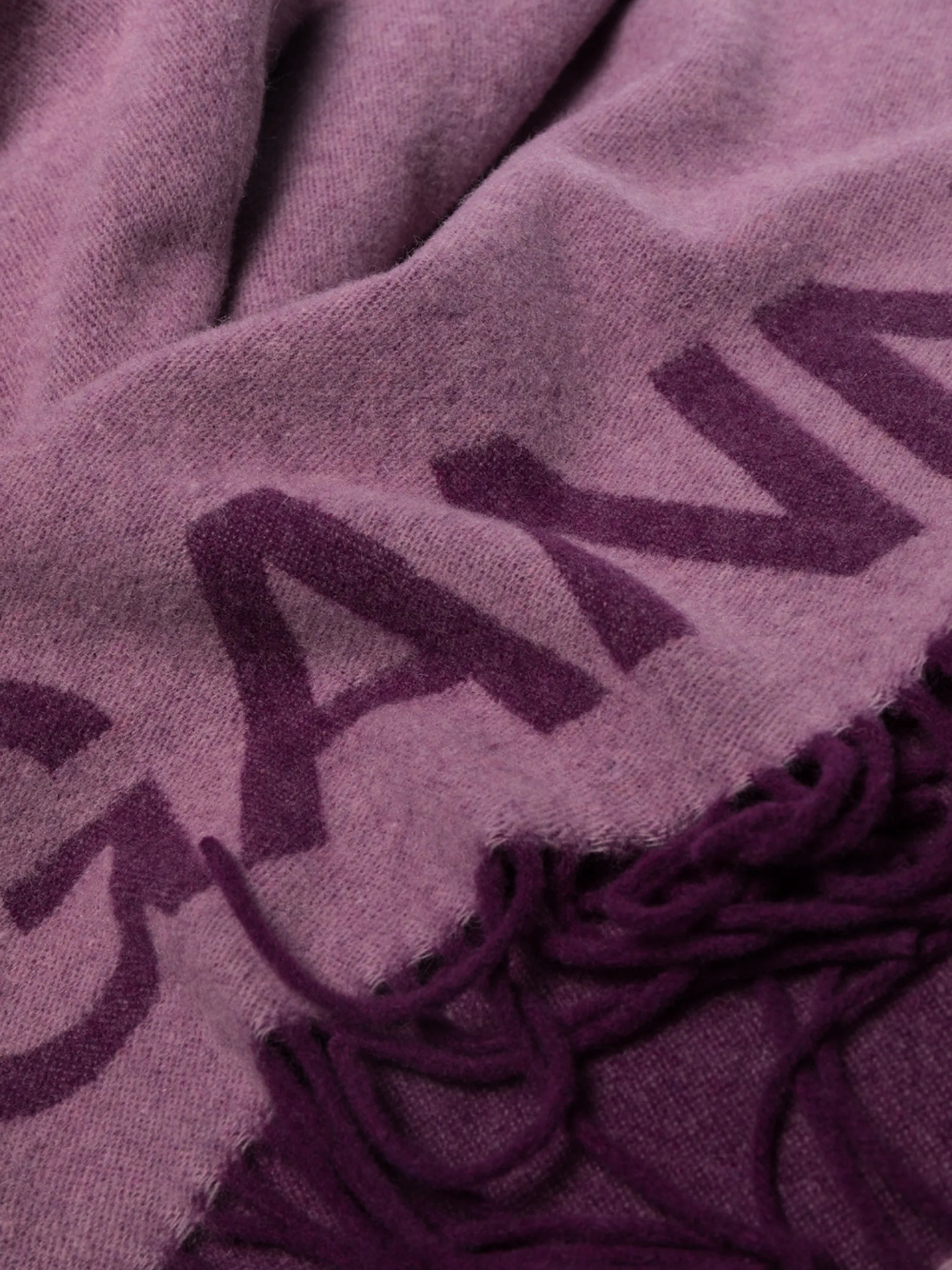 fringed logo-print scarf