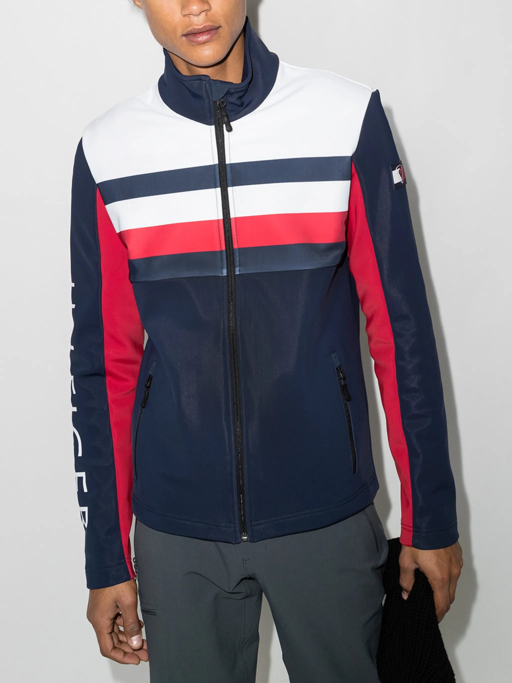 x Tommy Hilfiger Global stripe-detail ski jacket
