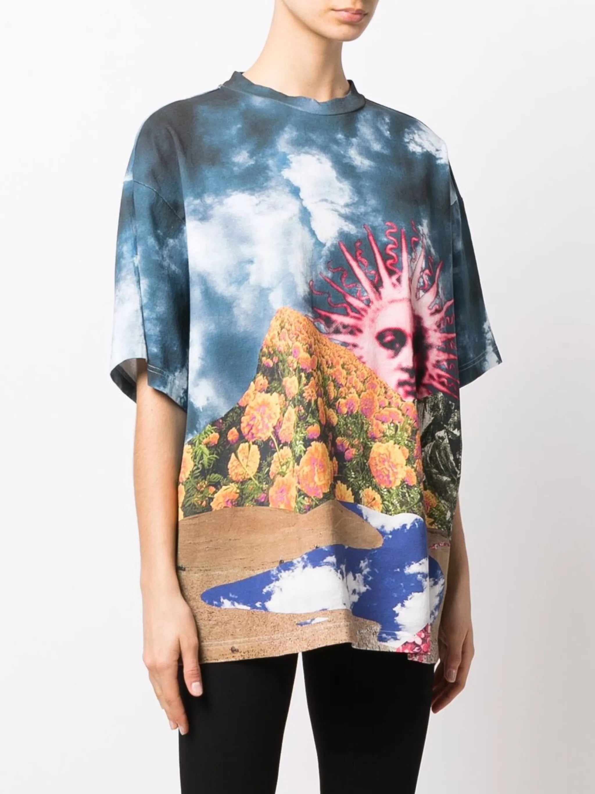 graphic-print oversized T-shirt