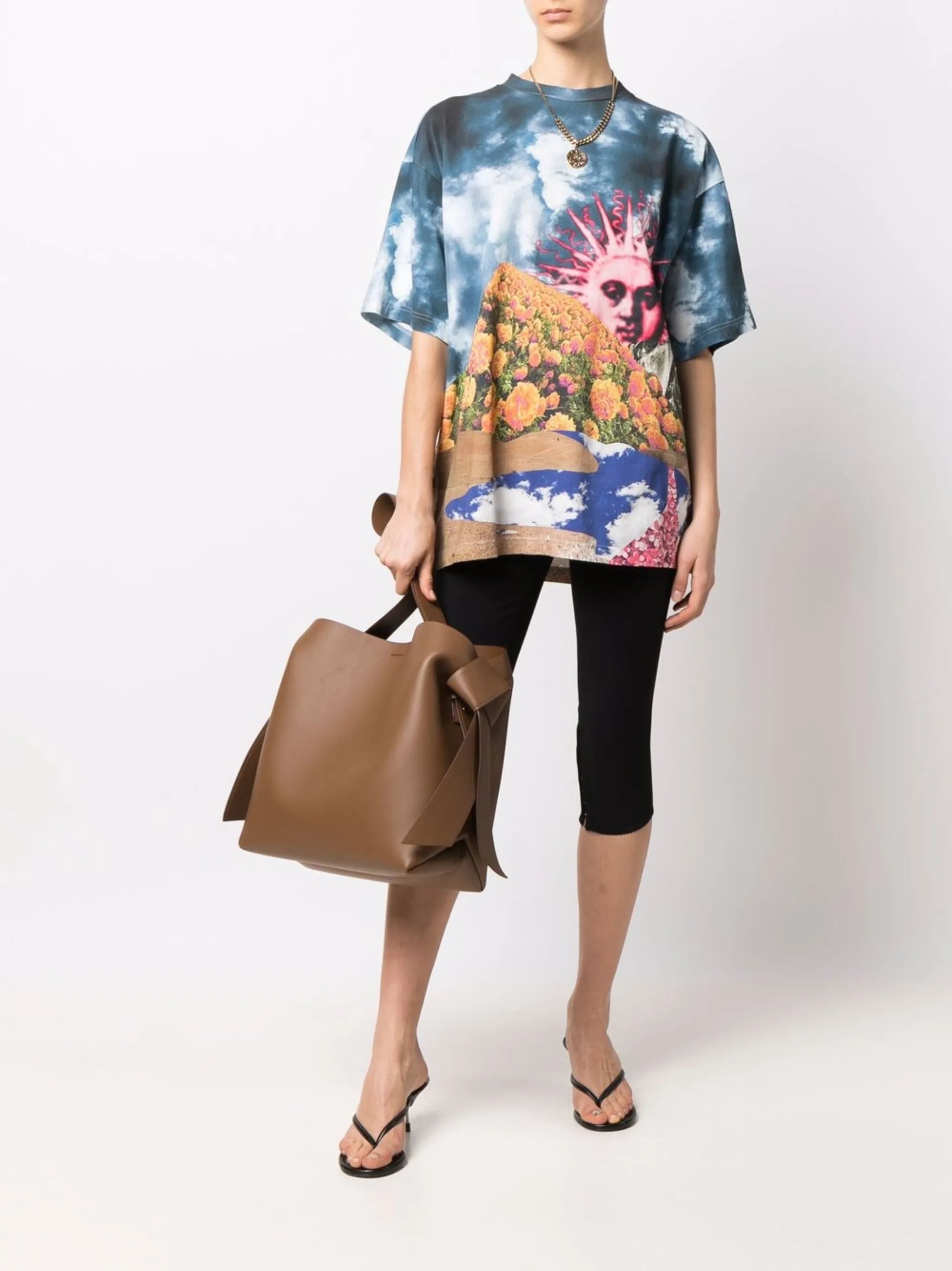 graphic-print oversized T-shirt