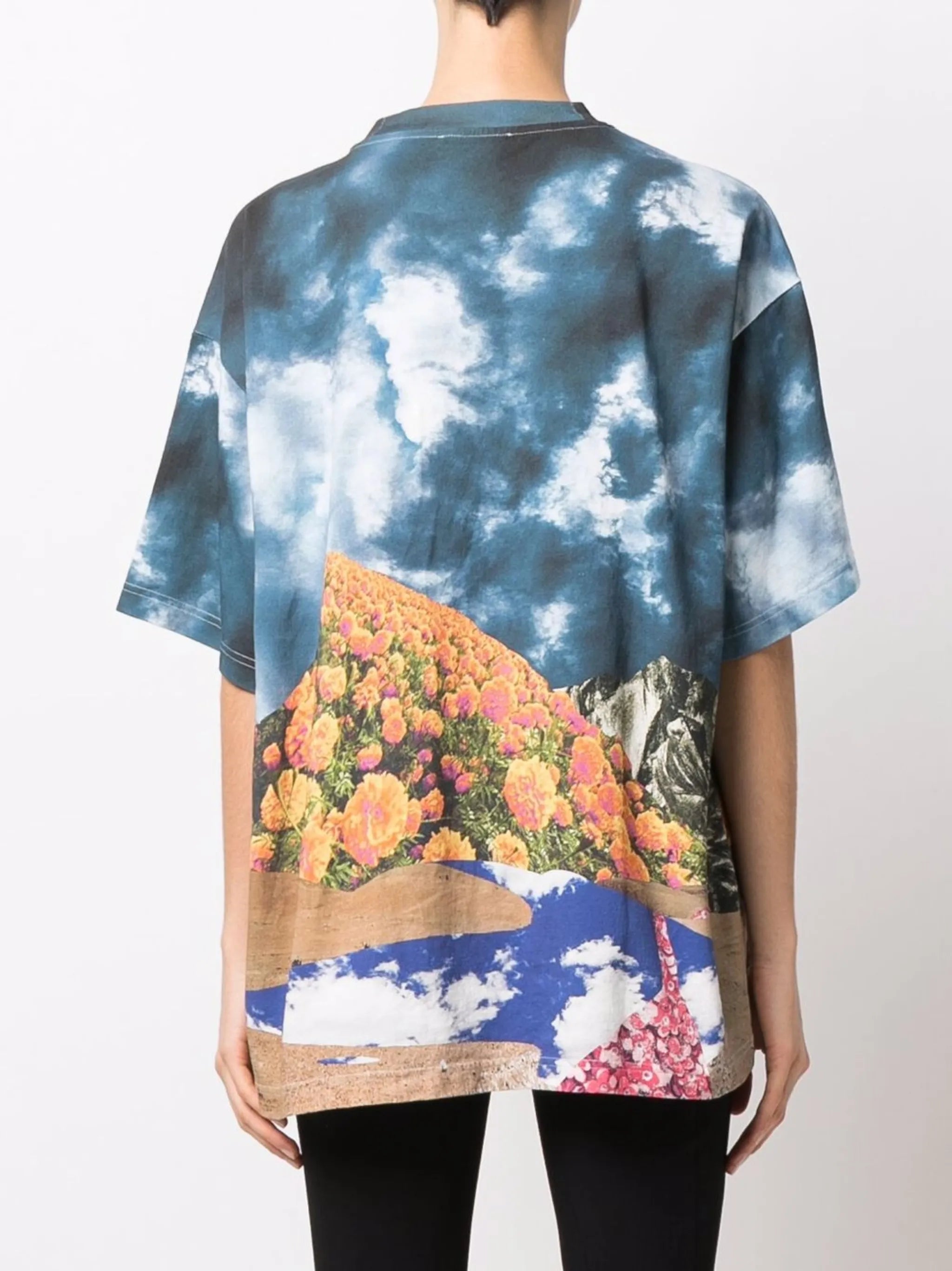 graphic-print oversized T-shirt