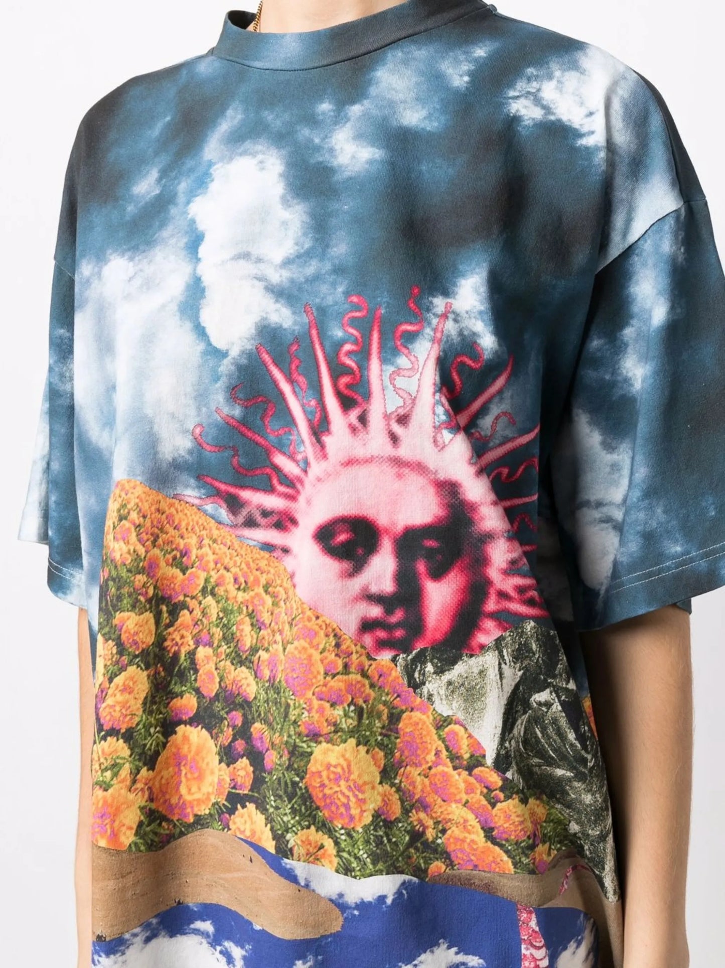 graphic-print oversized T-shirt