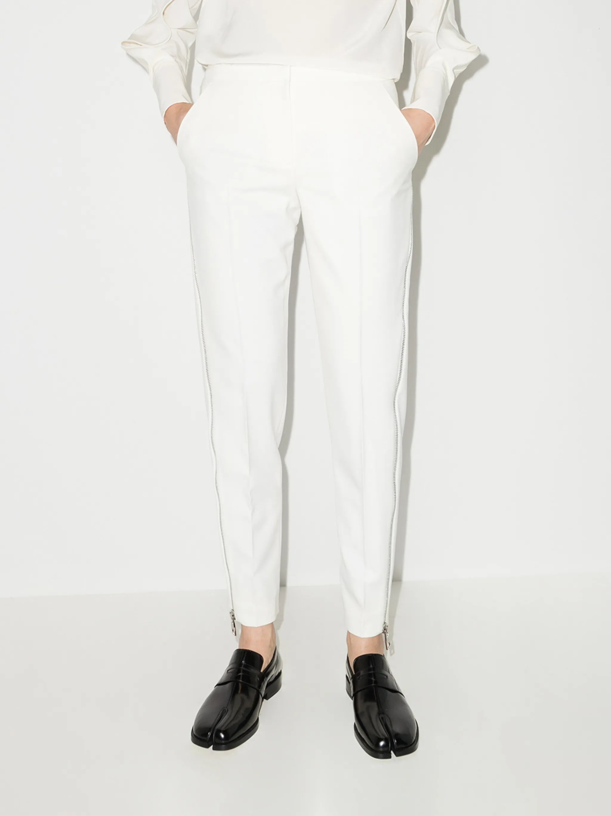tailored side-zip trousers