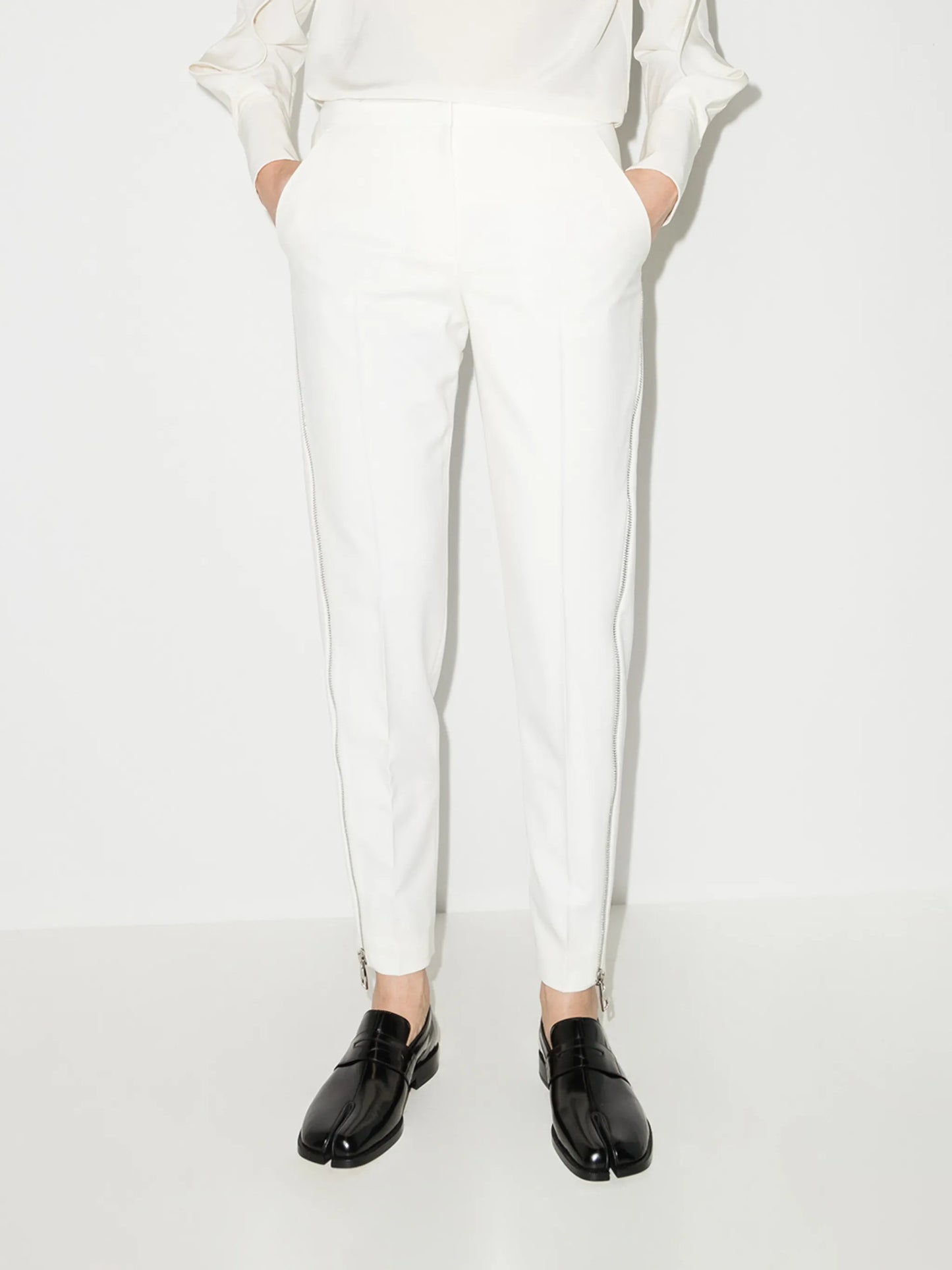 tailored side-zip trousers