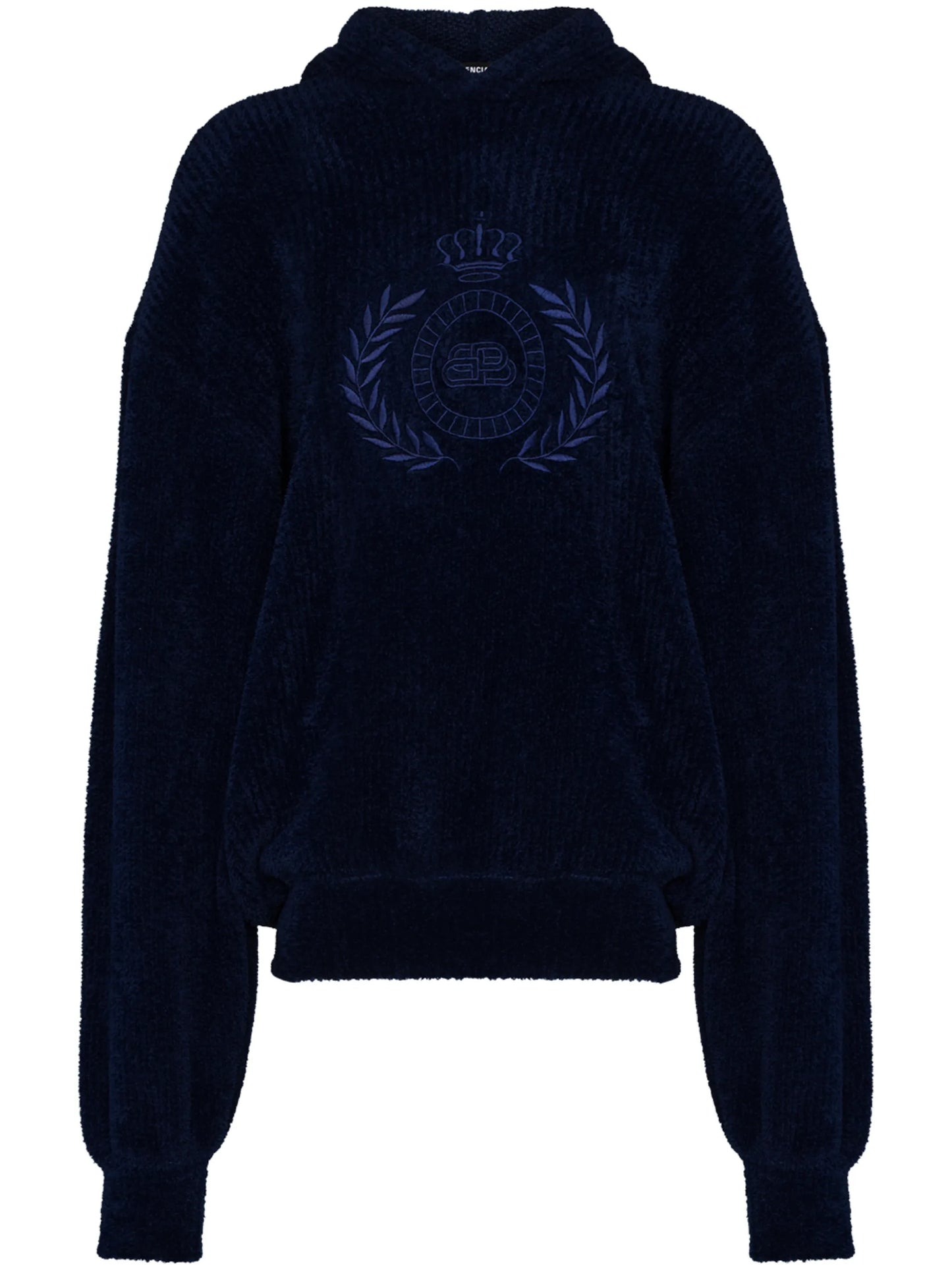 embroidered BB logo fleece hoodie