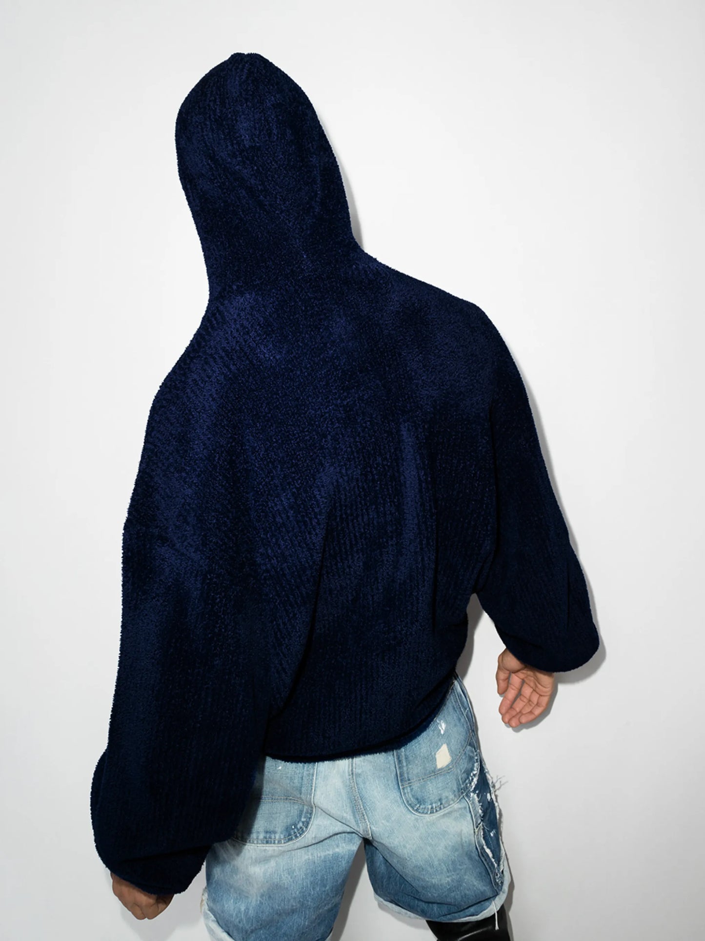 embroidered BB logo fleece hoodie