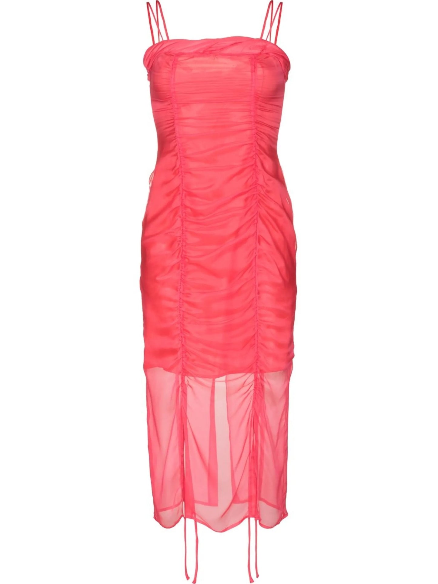 ruched-detail sleeveless dress